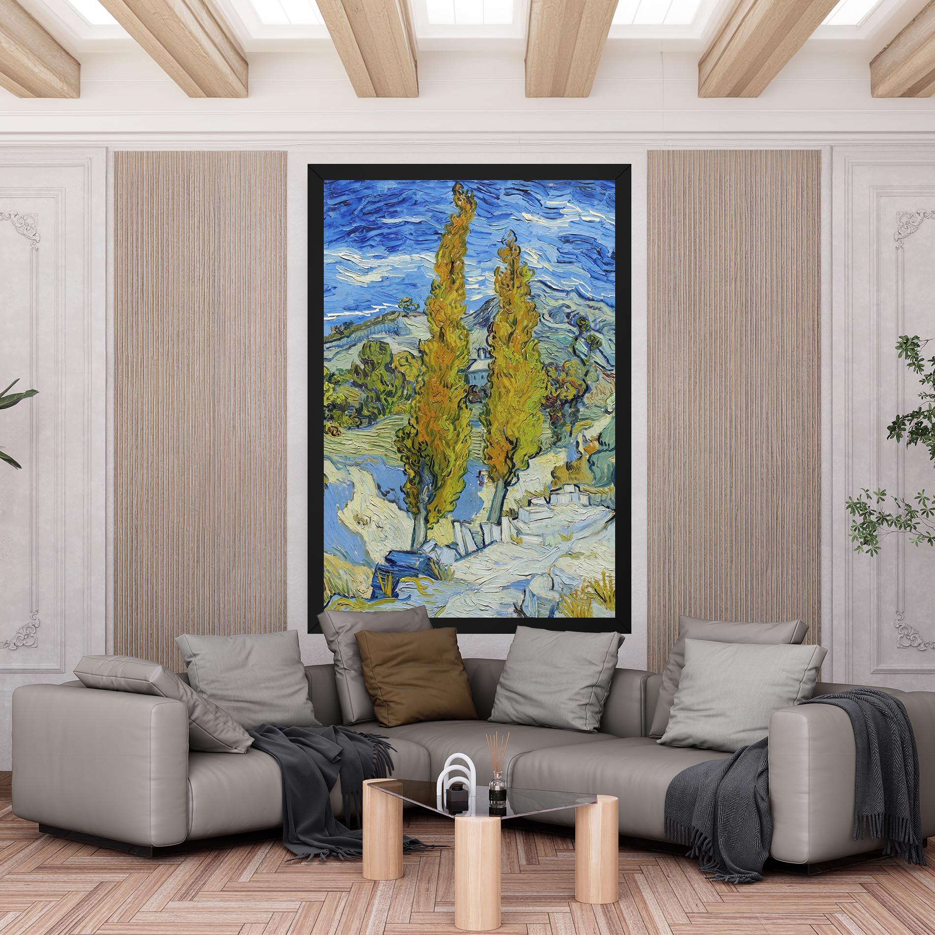 Tablou Canvas Poplars At Saint Remy mockup 6