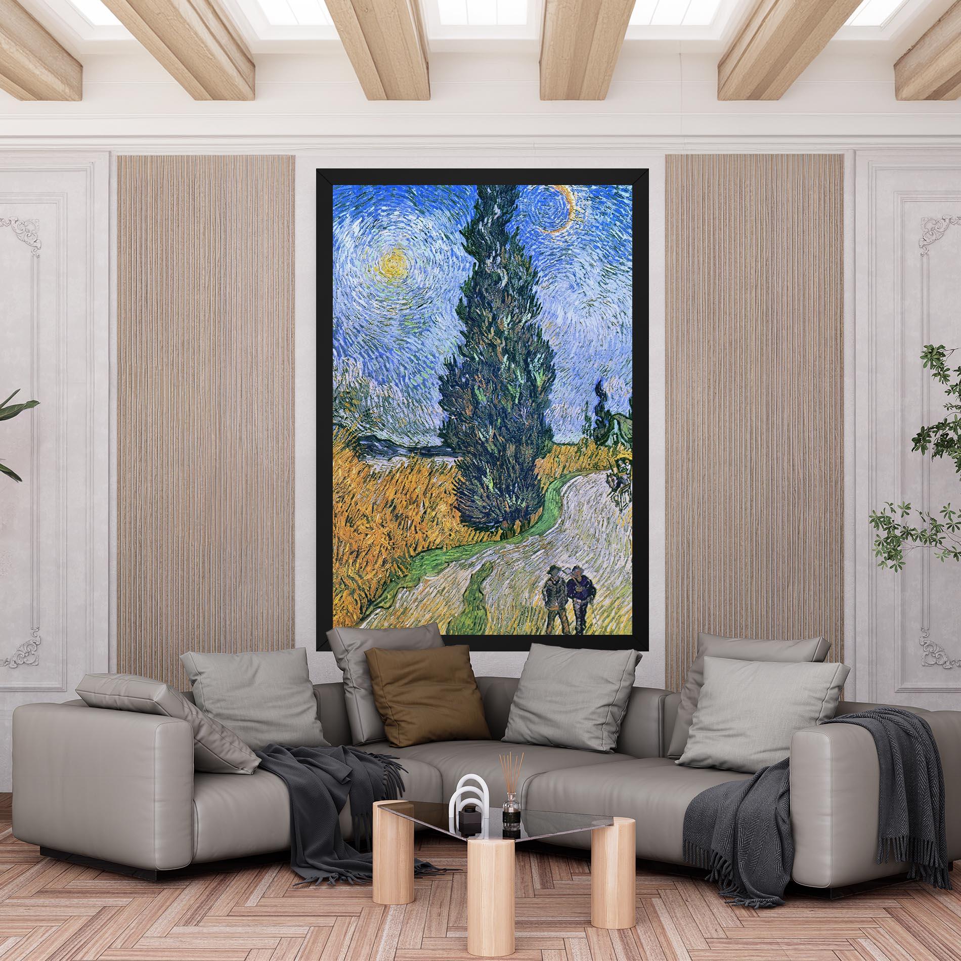 Tablou Canvas Road With Cypress mockup 6