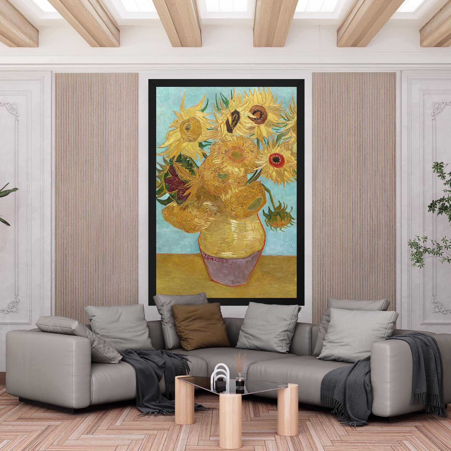 Tablou Canvas Twelve Sunflowers mockup 6