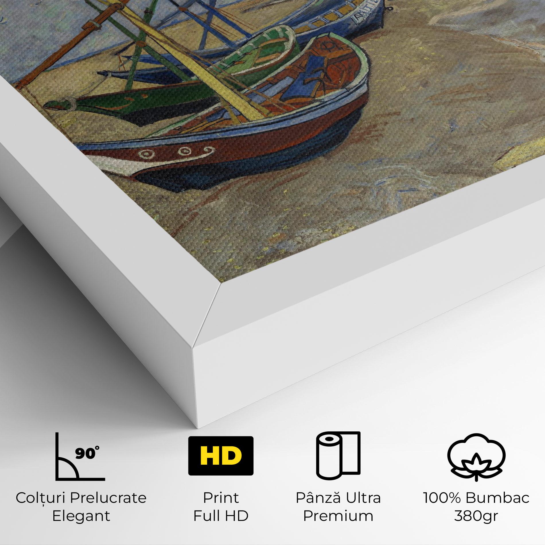 Tablou Canvas Boats Beach mockup 4