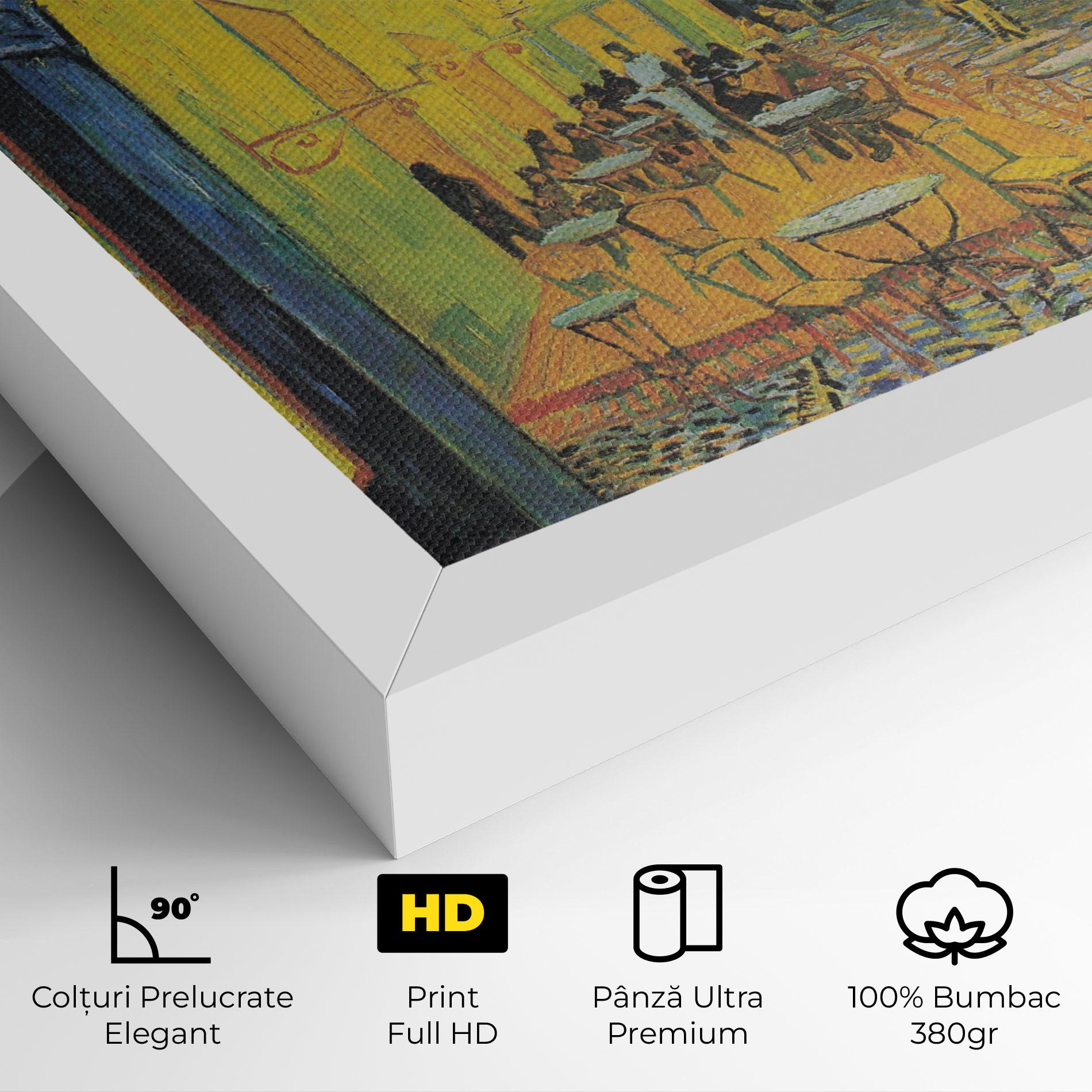 Tablou Canvas Cafe Terrace At Night mockup 4