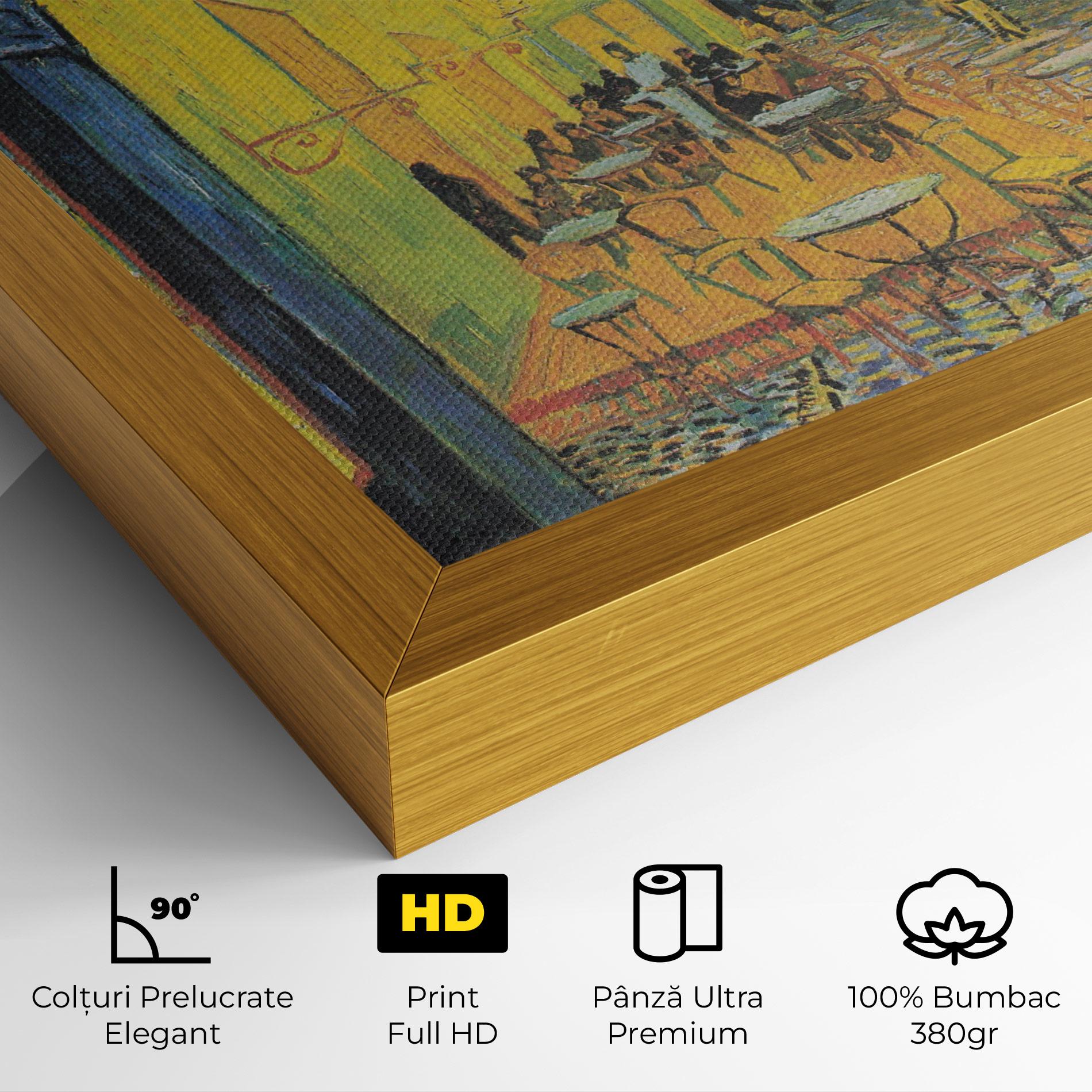 Tablou Canvas Cafe Terrace At Night mockup 4