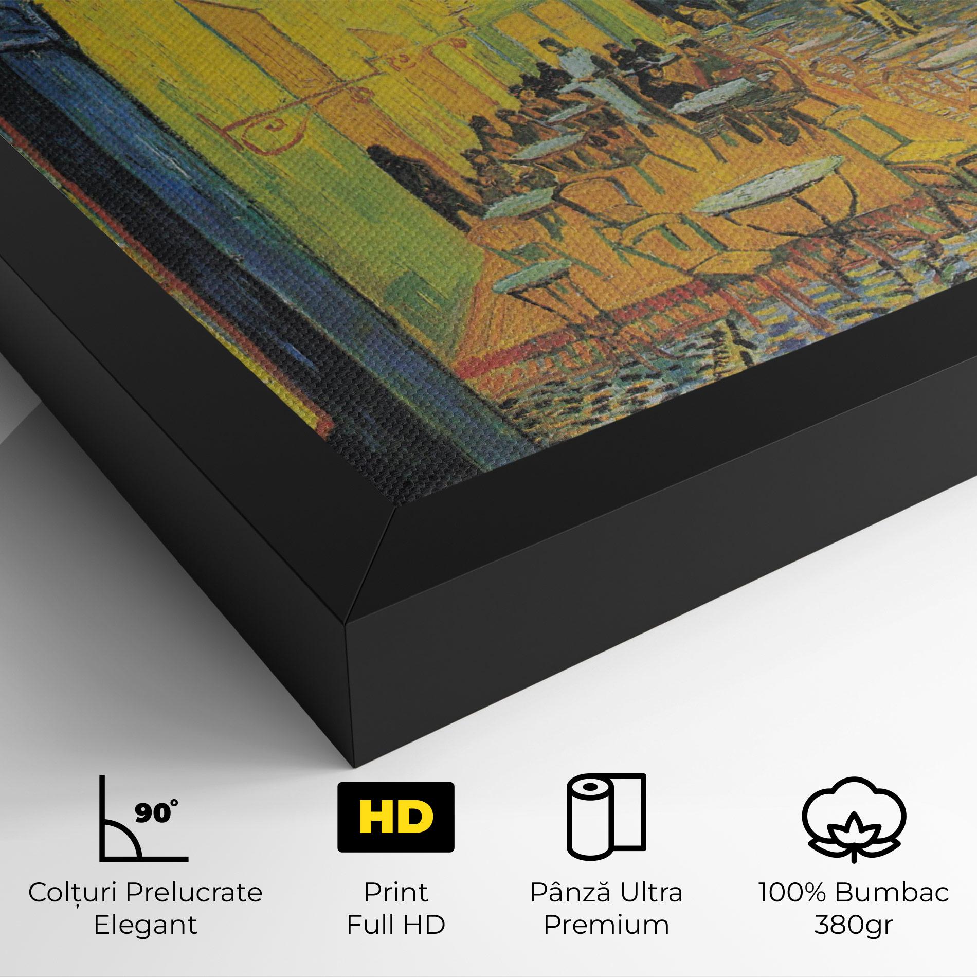 Tablou Canvas Cafe Terrace At Night mockup 4