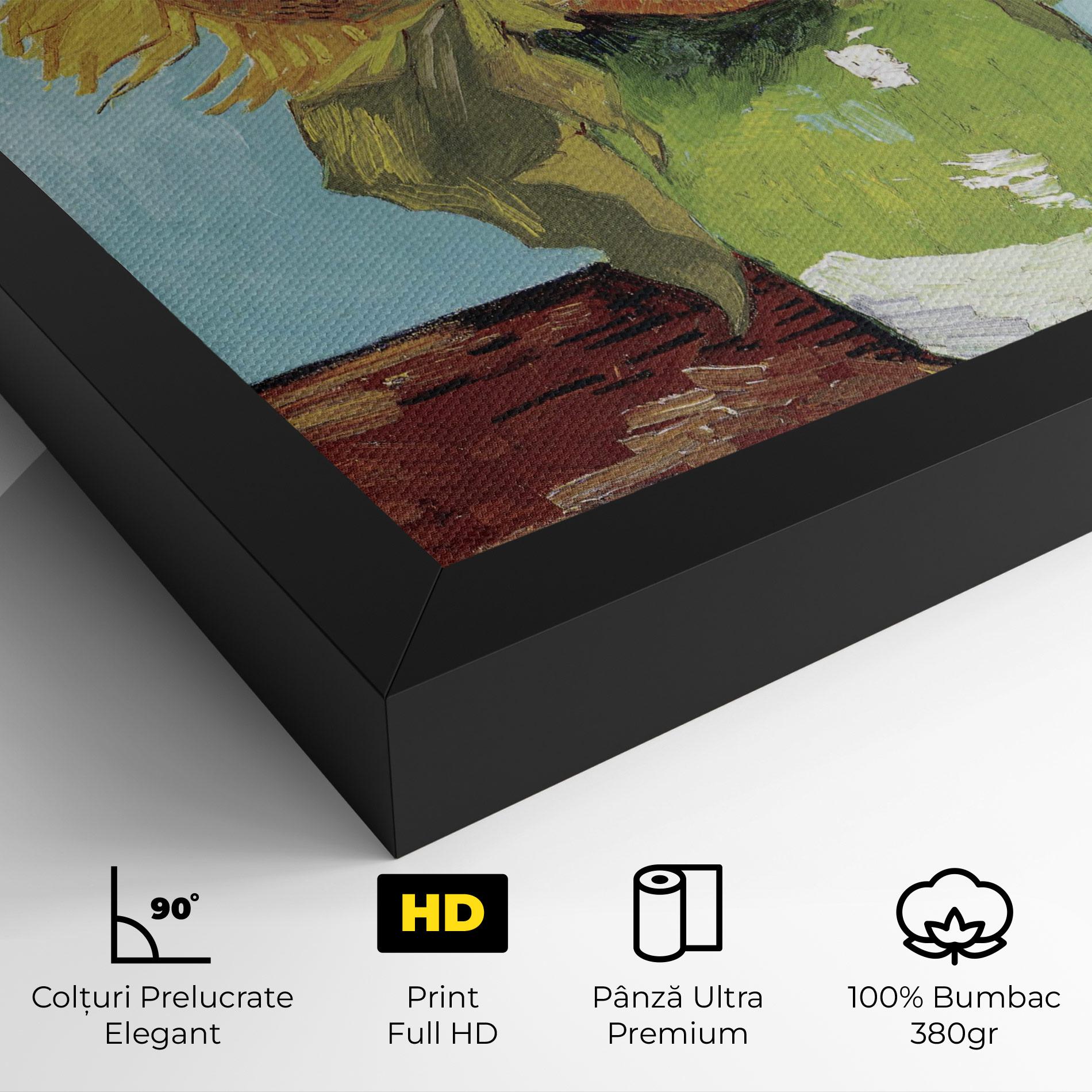 Tablou Canvas Three Sunflowers mockup 4