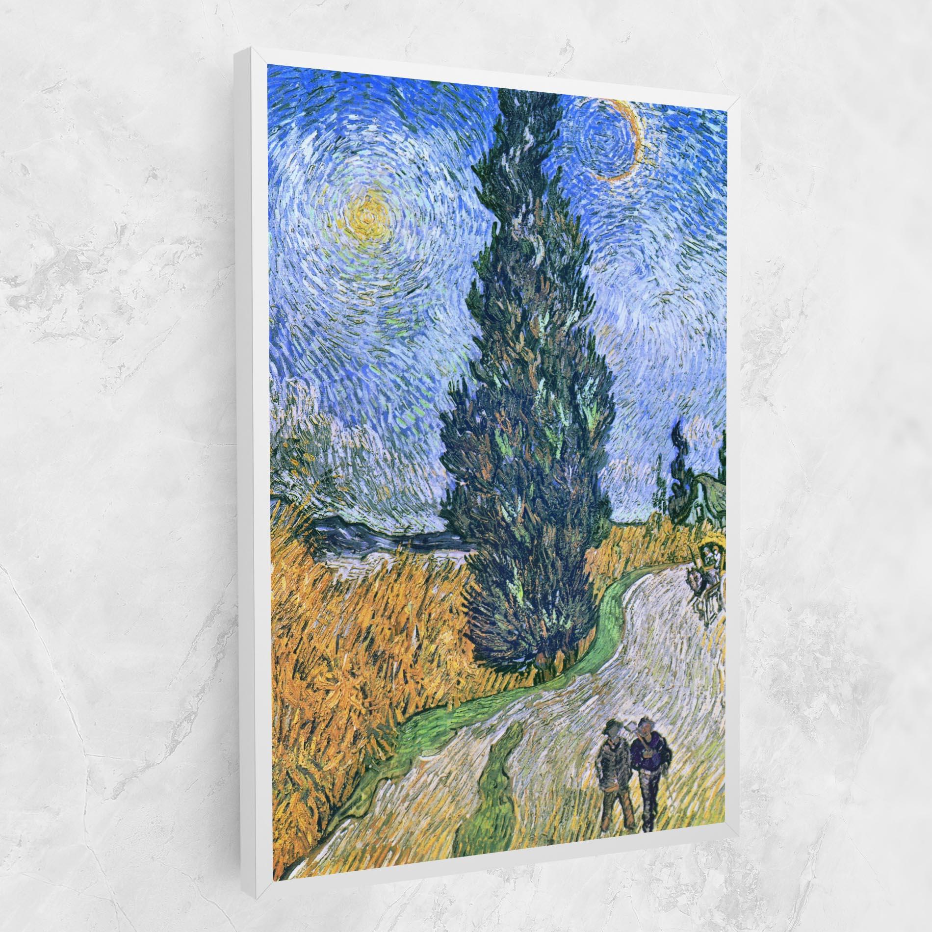 Tablou Canvas Road With Cypress mockup 1