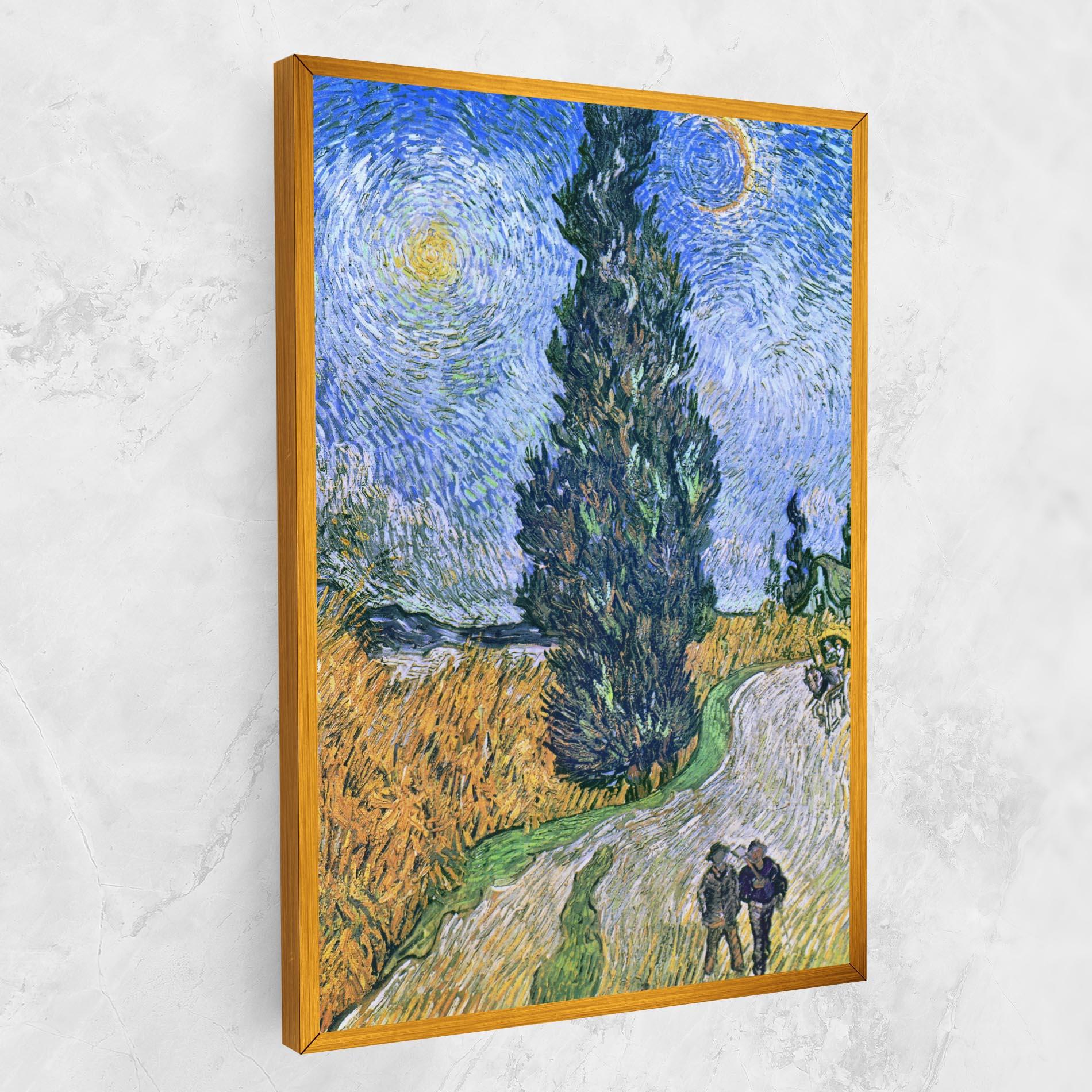 Tablou Canvas Road With Cypress mockup 1