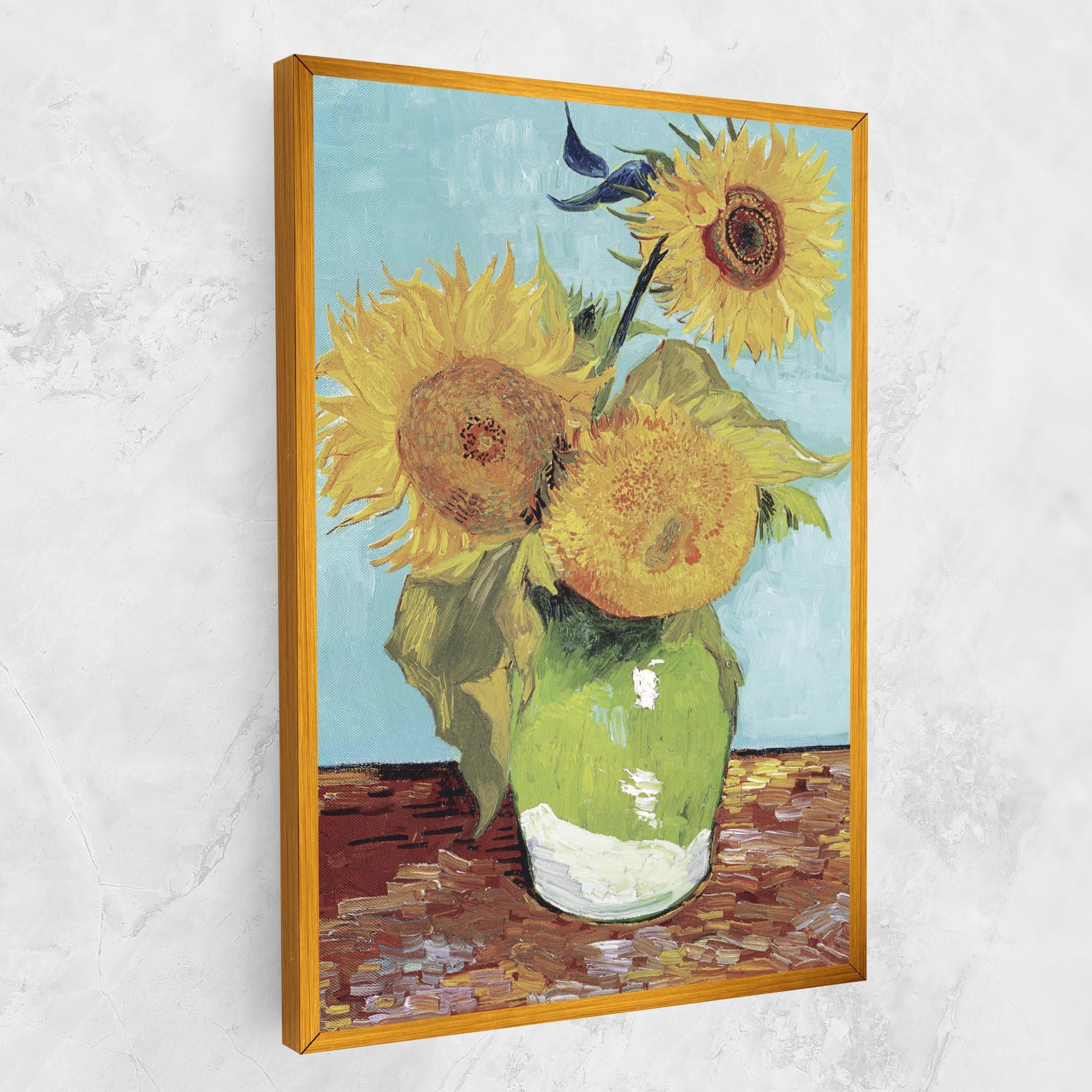 Tablou Canvas Three Sunflowers mockup 1