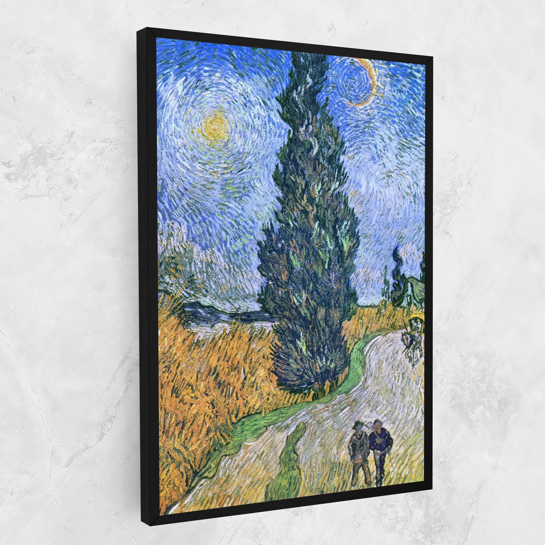 Tablou Canvas Road With Cypress mockup 1