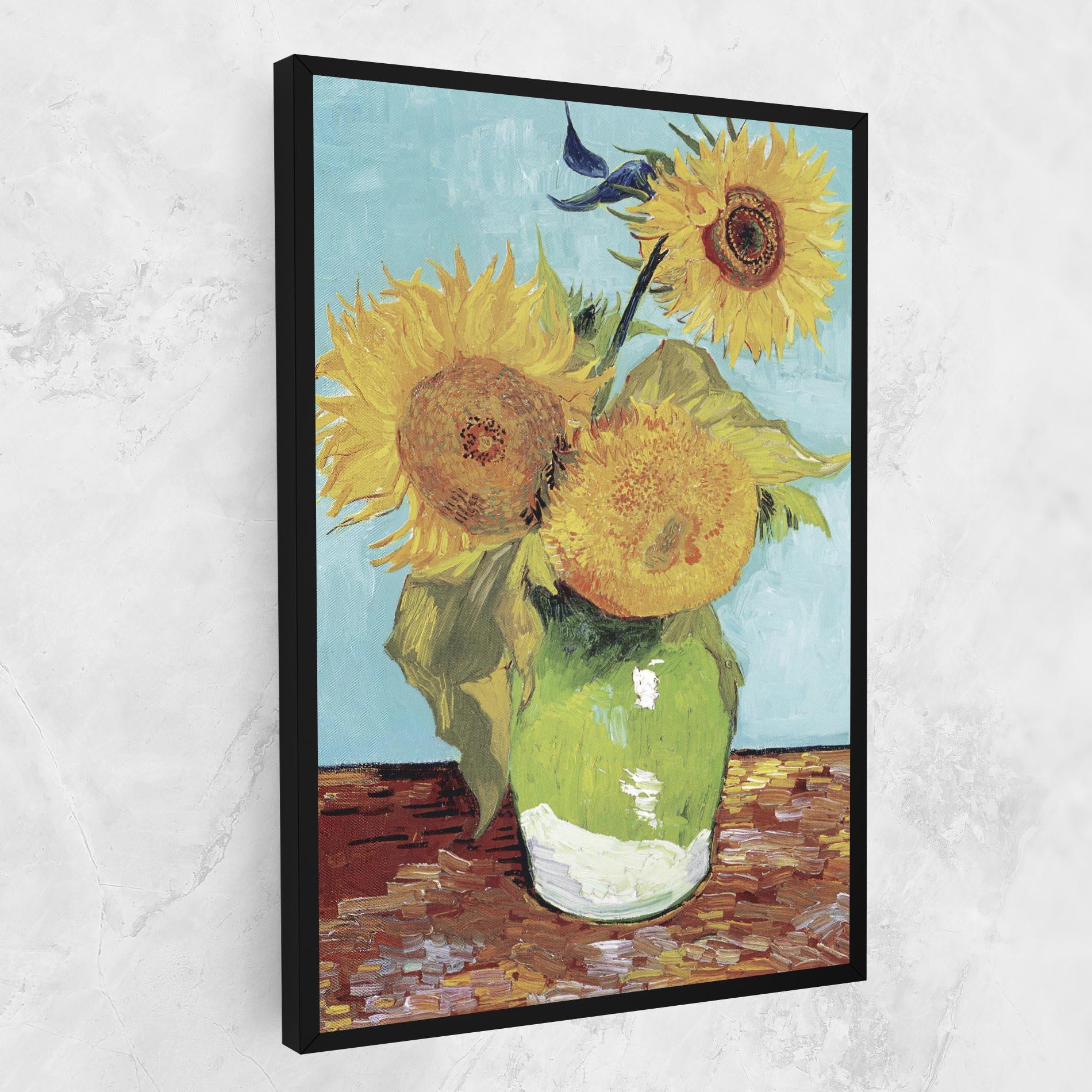 Tablou Canvas Three Sunflowers mockup 1
