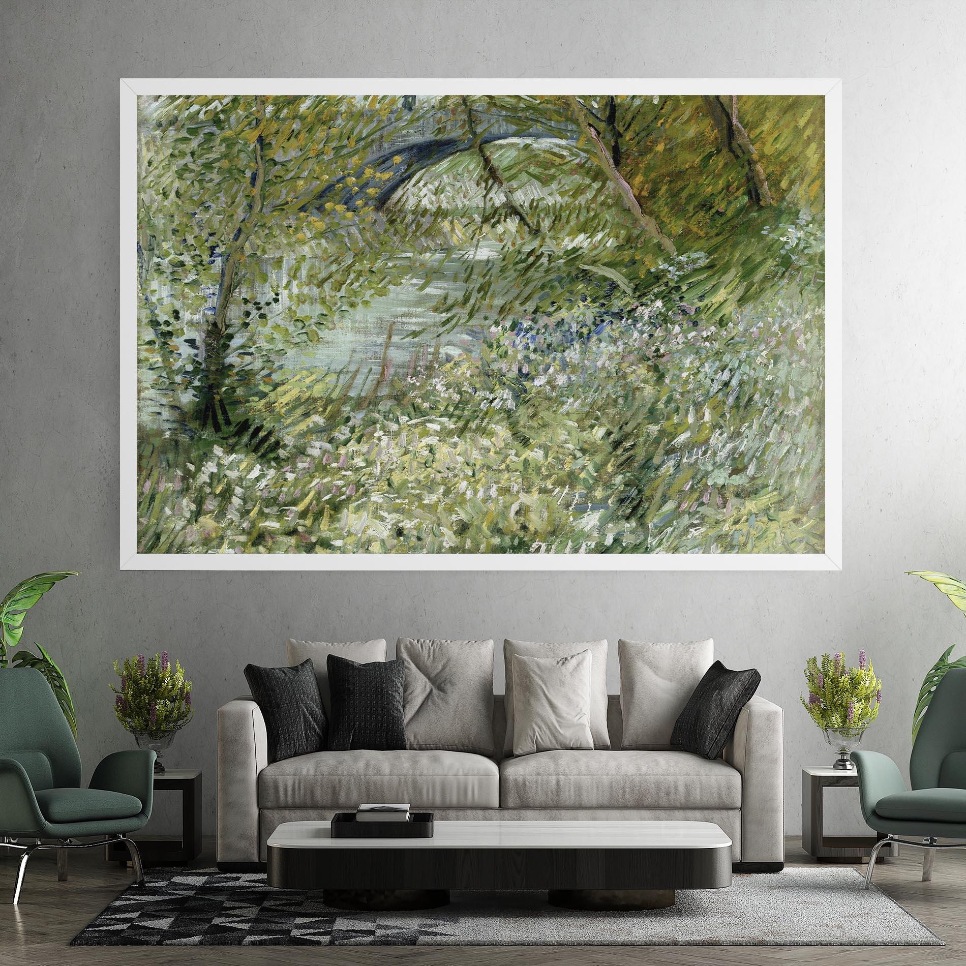 Tablou Canvas River Bank Springtime mockup 7