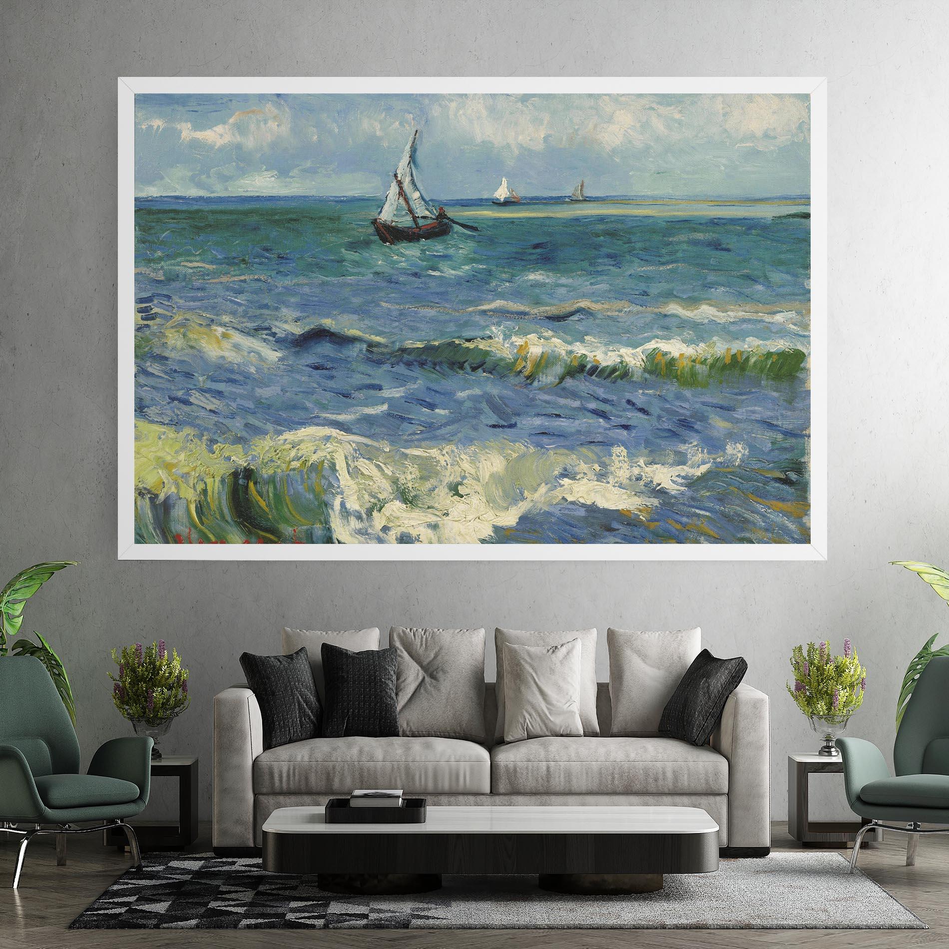 Tablou Canvas Zeegezicht Saintes Maries mockup 7