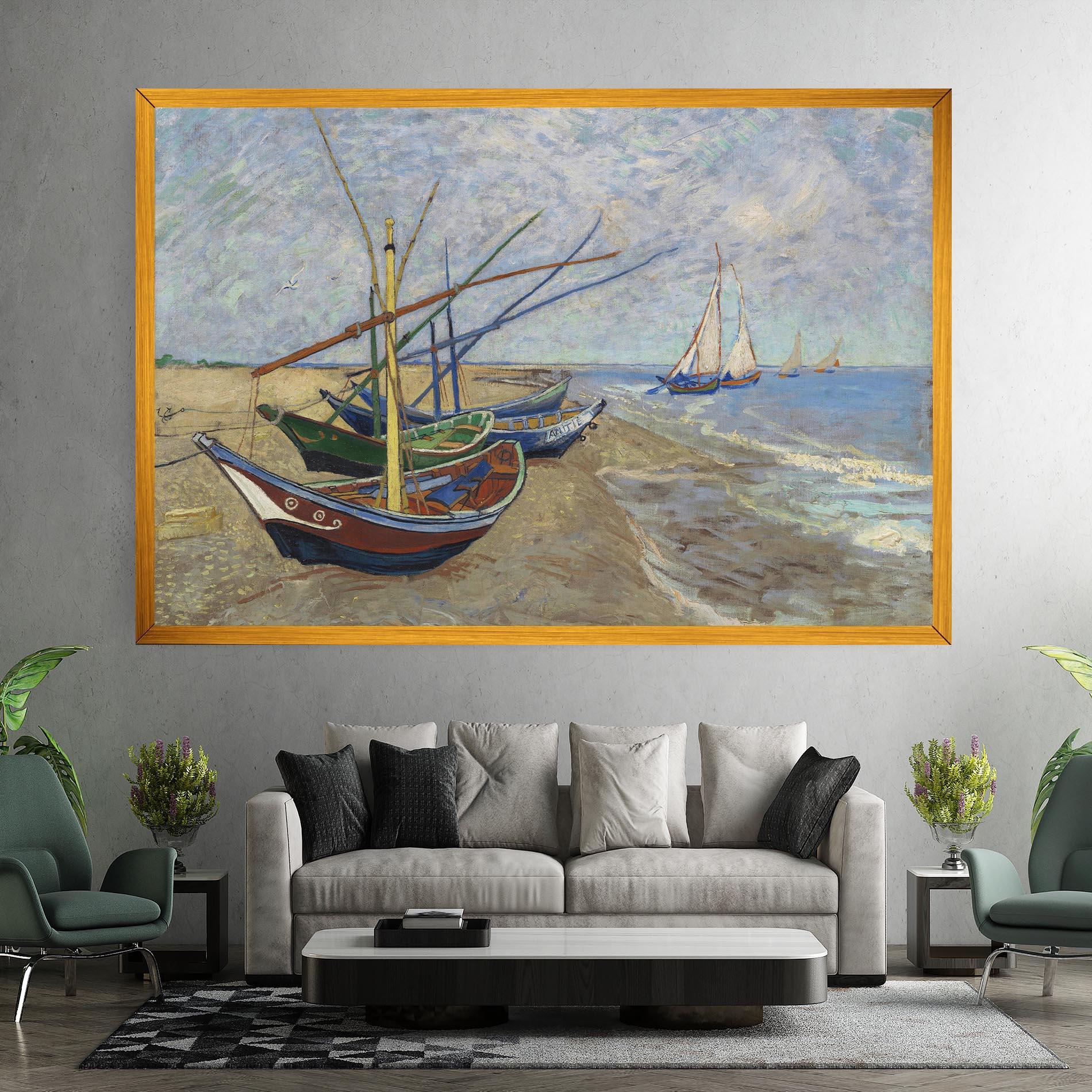 Tablou Canvas Boats Beach mockup 7