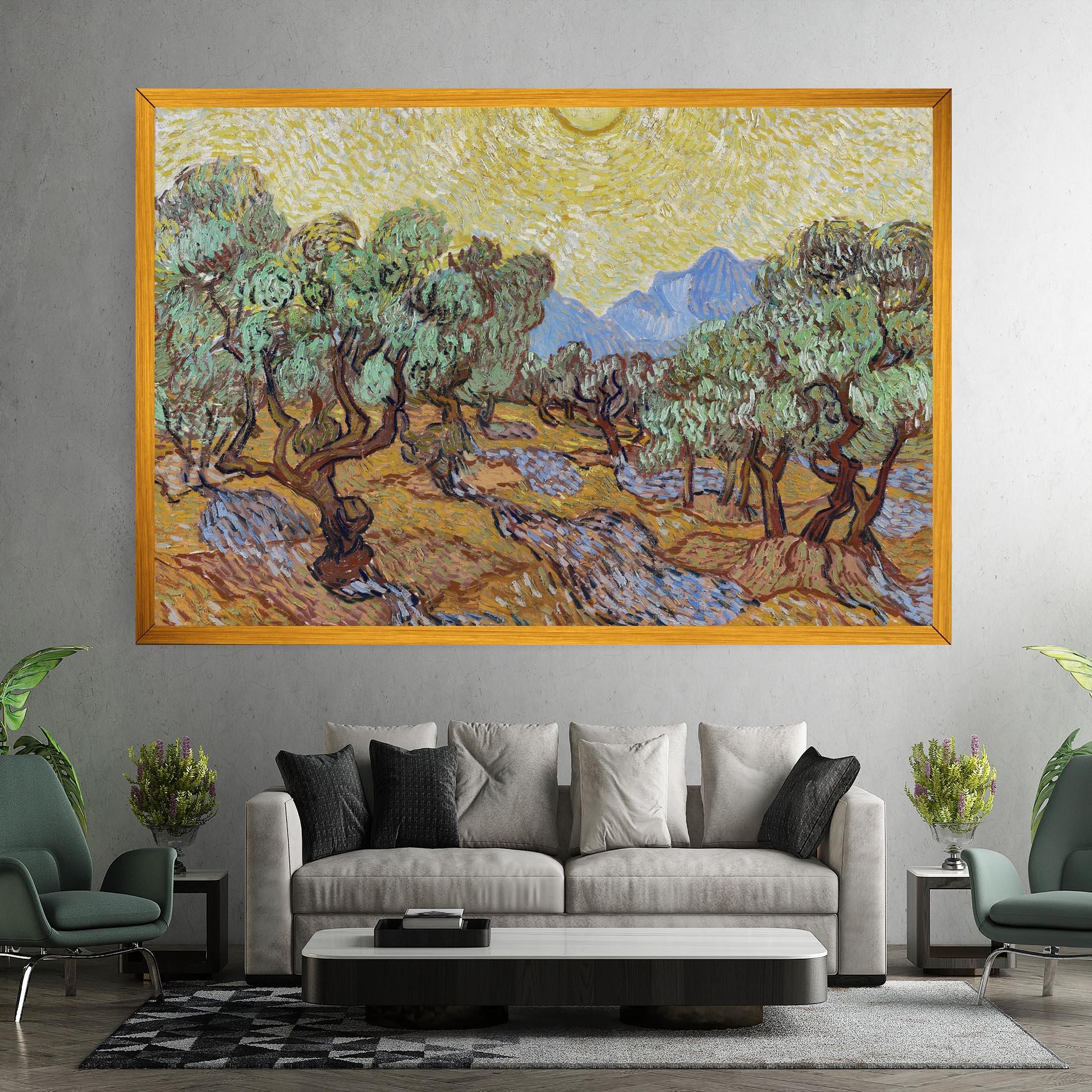 Tablou Canvas Gogh Olive Trees mockup 7