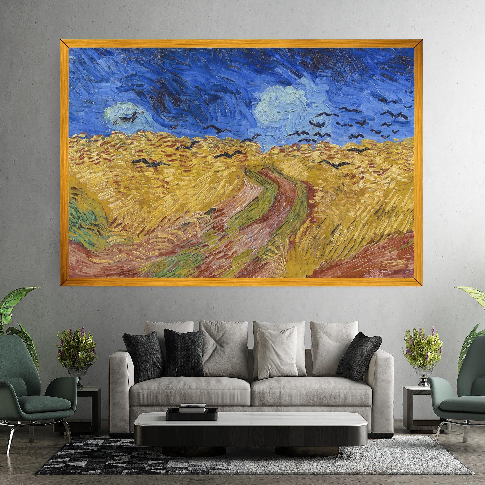 Tablou Canvas Wheatfield Crows mockup 7