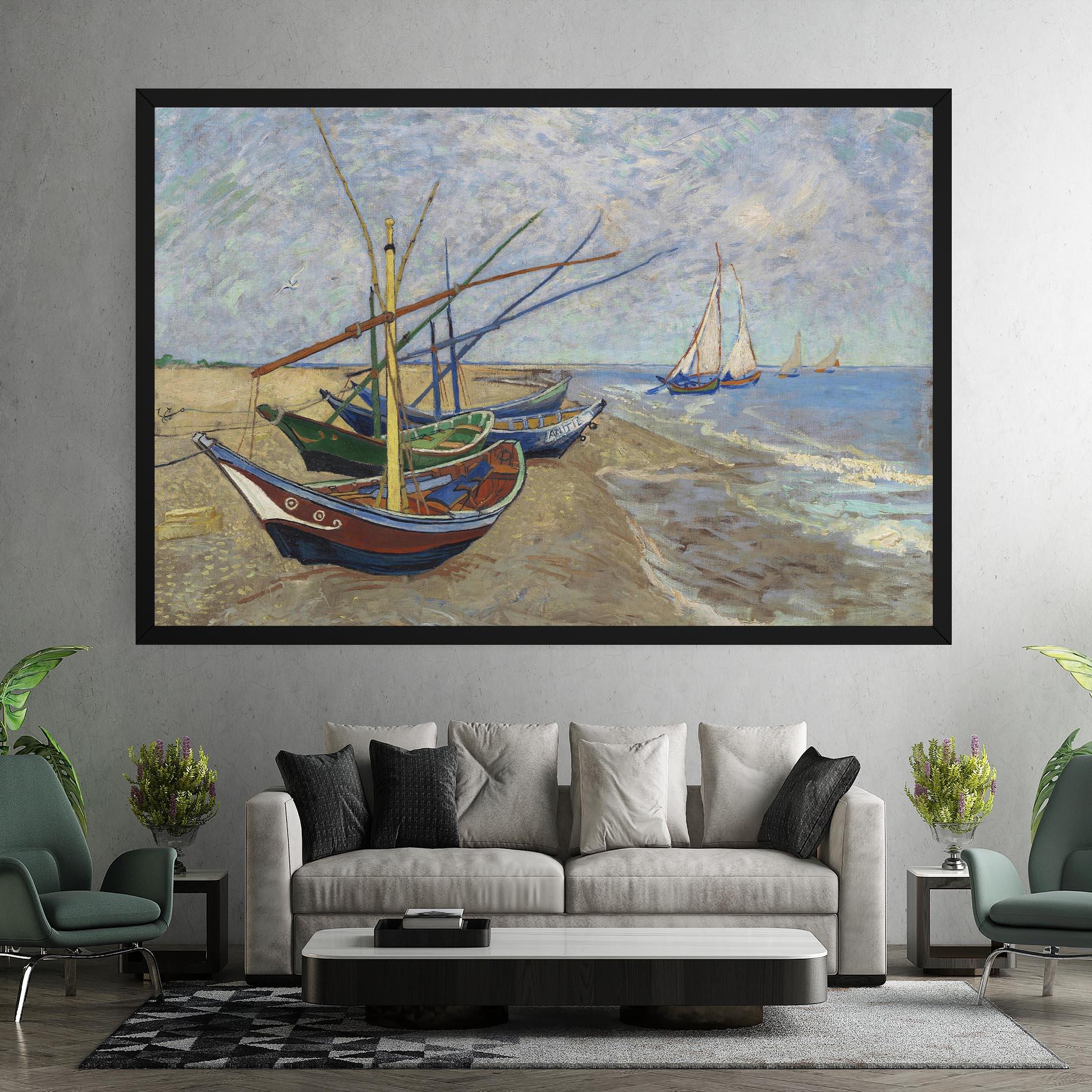 Tablou Canvas Boats Beach mockup 7