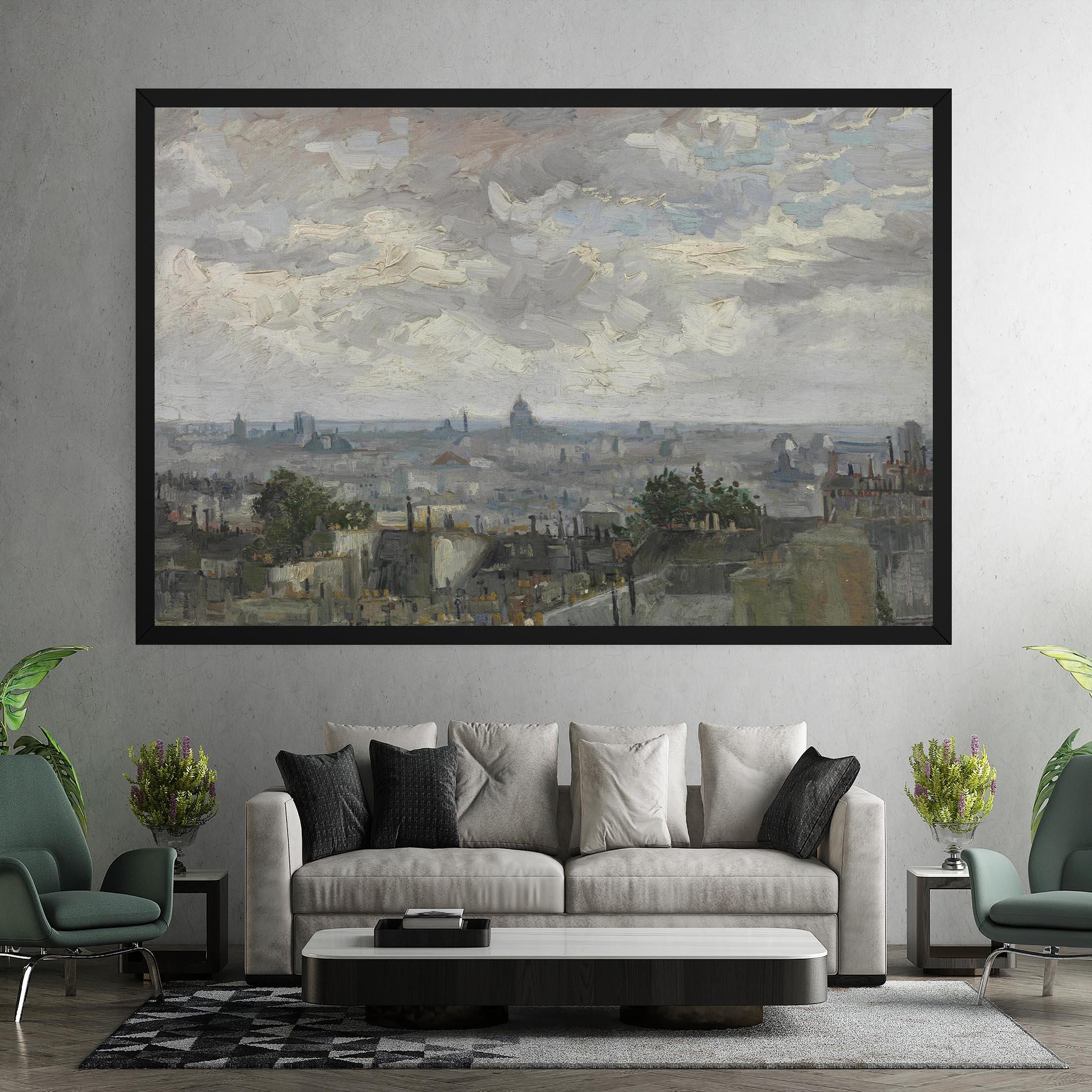 Tablou Canvas Gezicht Op Paris mockup 7