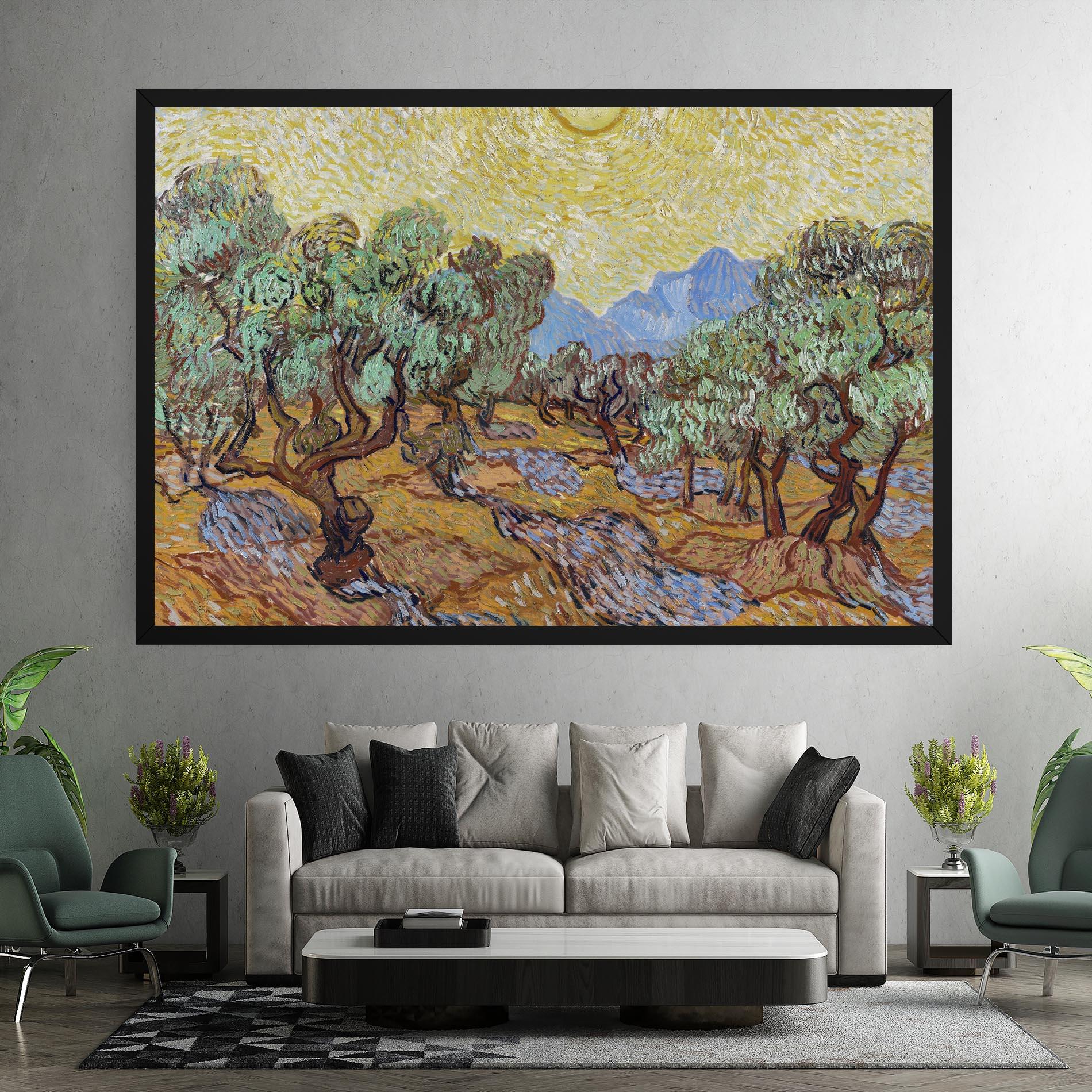 Tablou Canvas Gogh Olive Trees mockup 7