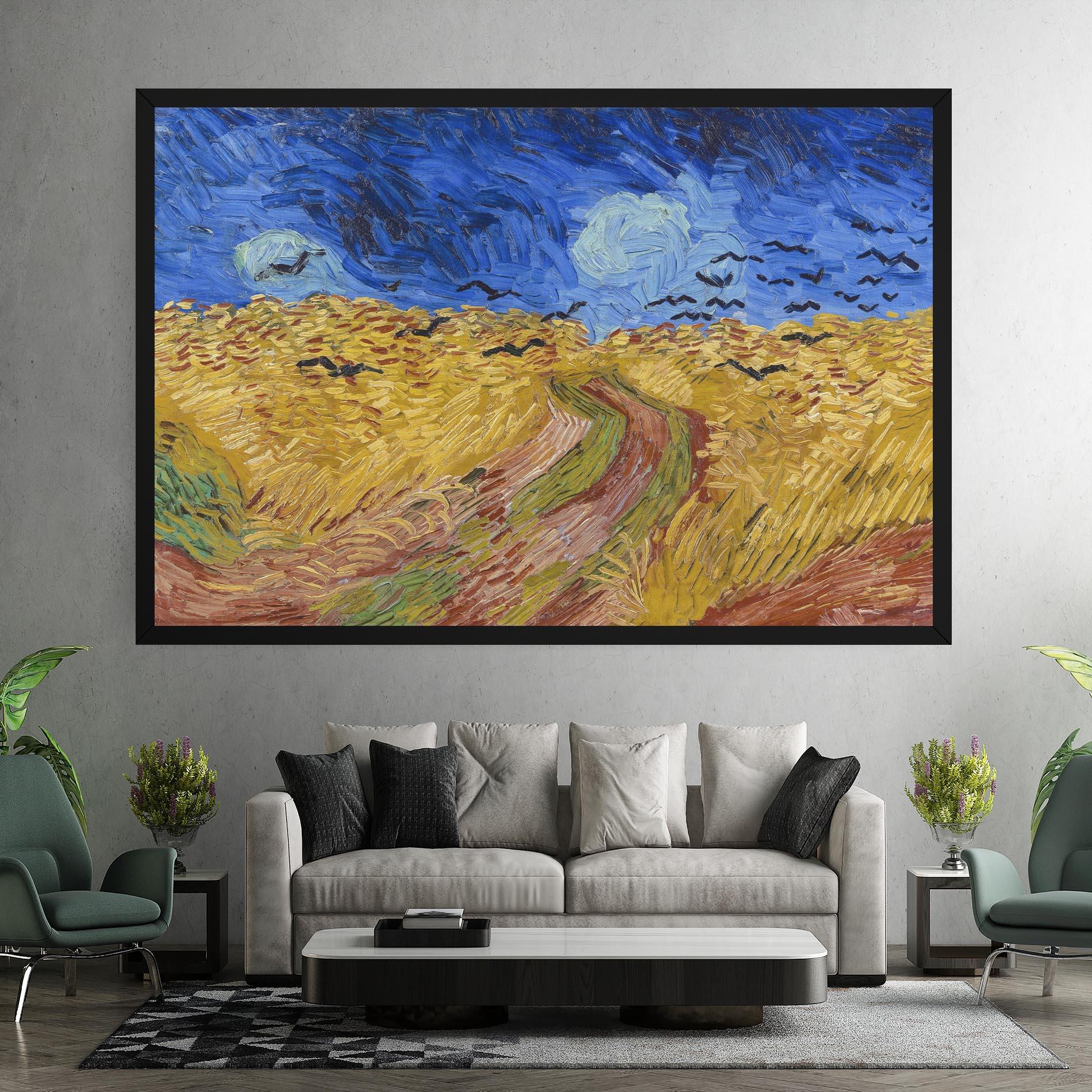 Tablou Canvas Wheatfield Crows mockup 7