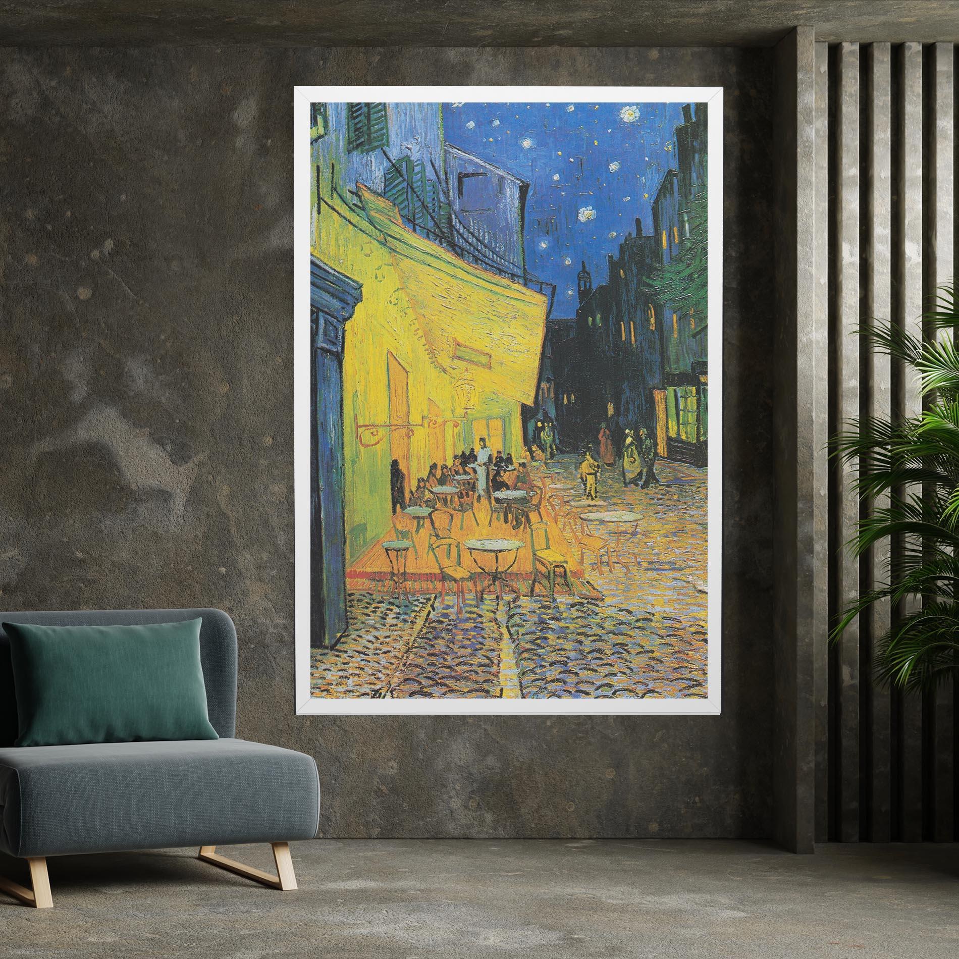 Tablou Canvas Cafe Terrace At Night mockup 7