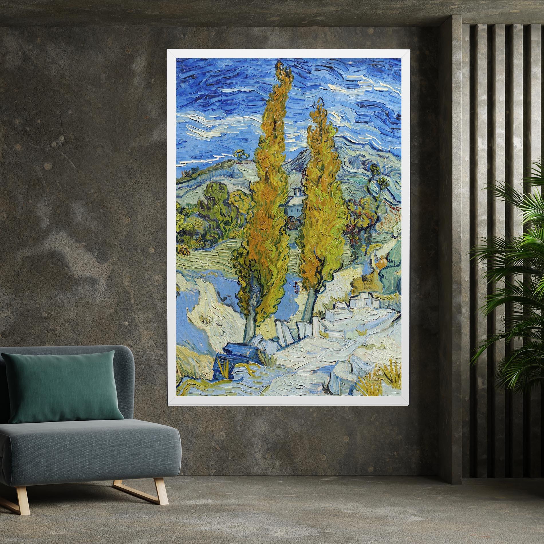 Tablou Canvas Poplars At Saint Remy mockup 7