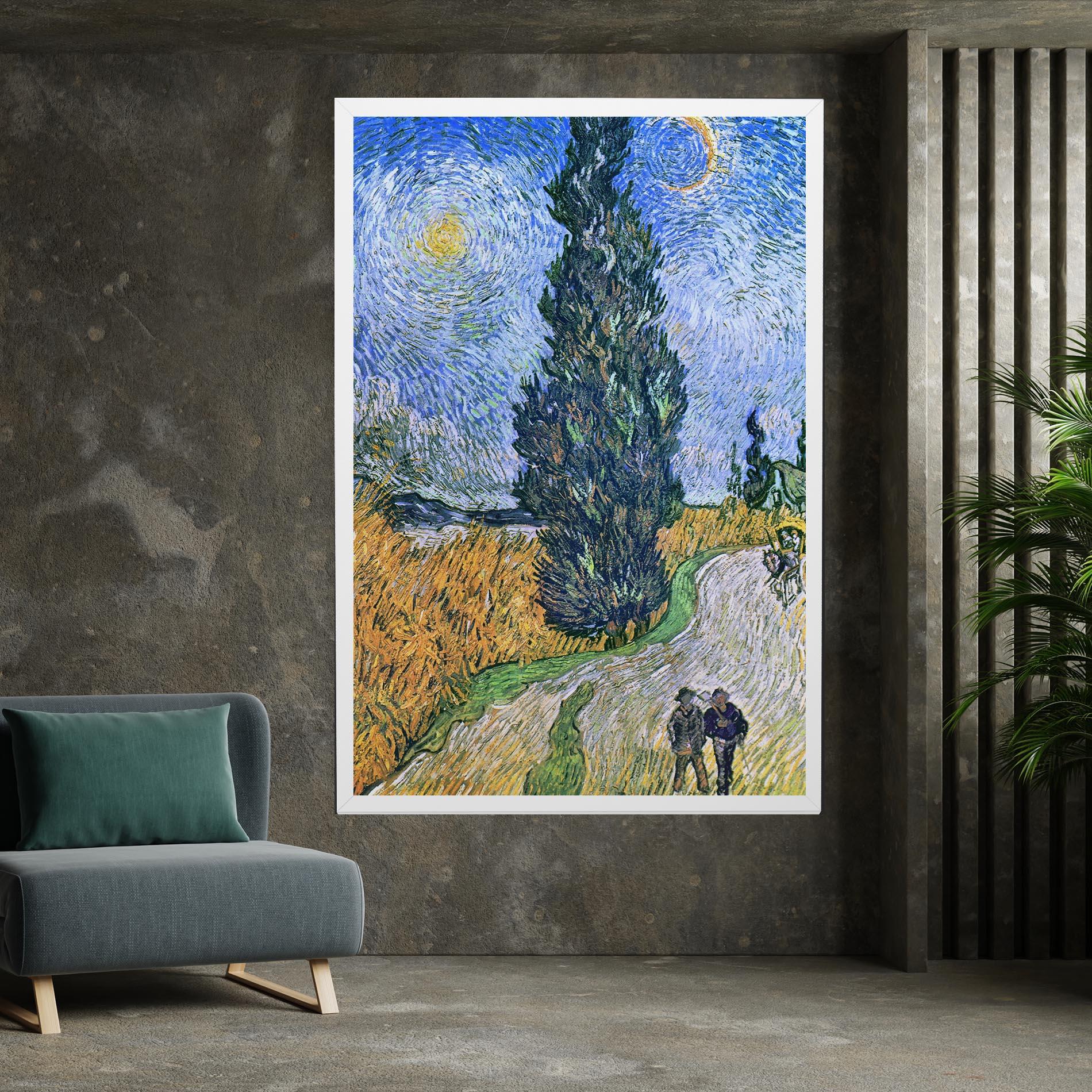 Tablou Canvas Road With Cypress mockup 7