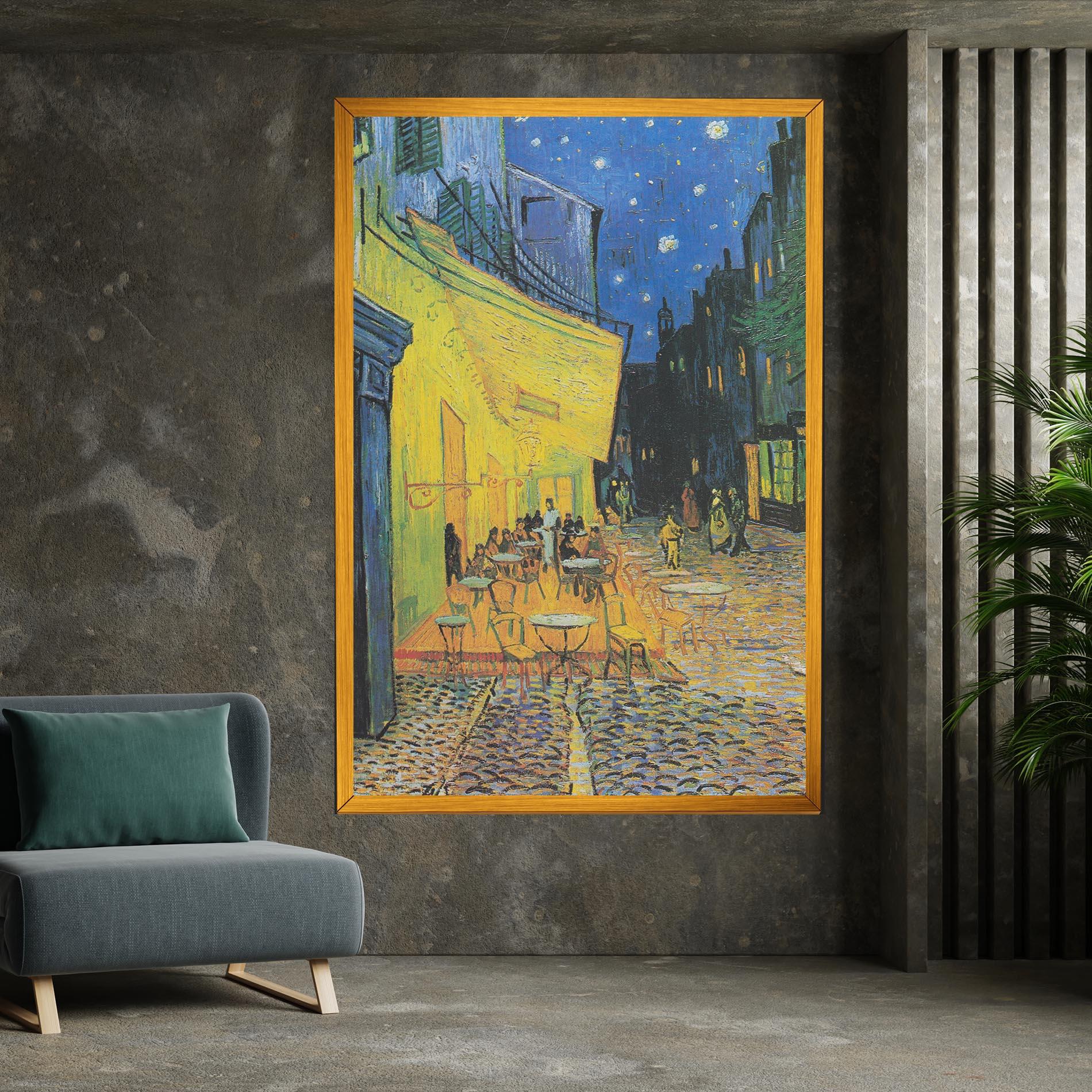 Tablou Canvas Cafe Terrace At Night mockup 7