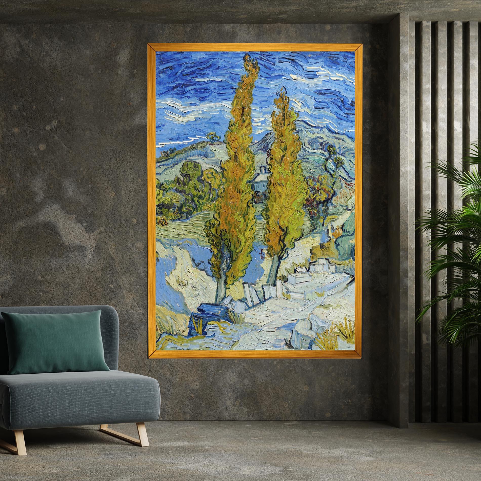 Tablou Canvas Poplars At Saint Remy mockup 7
