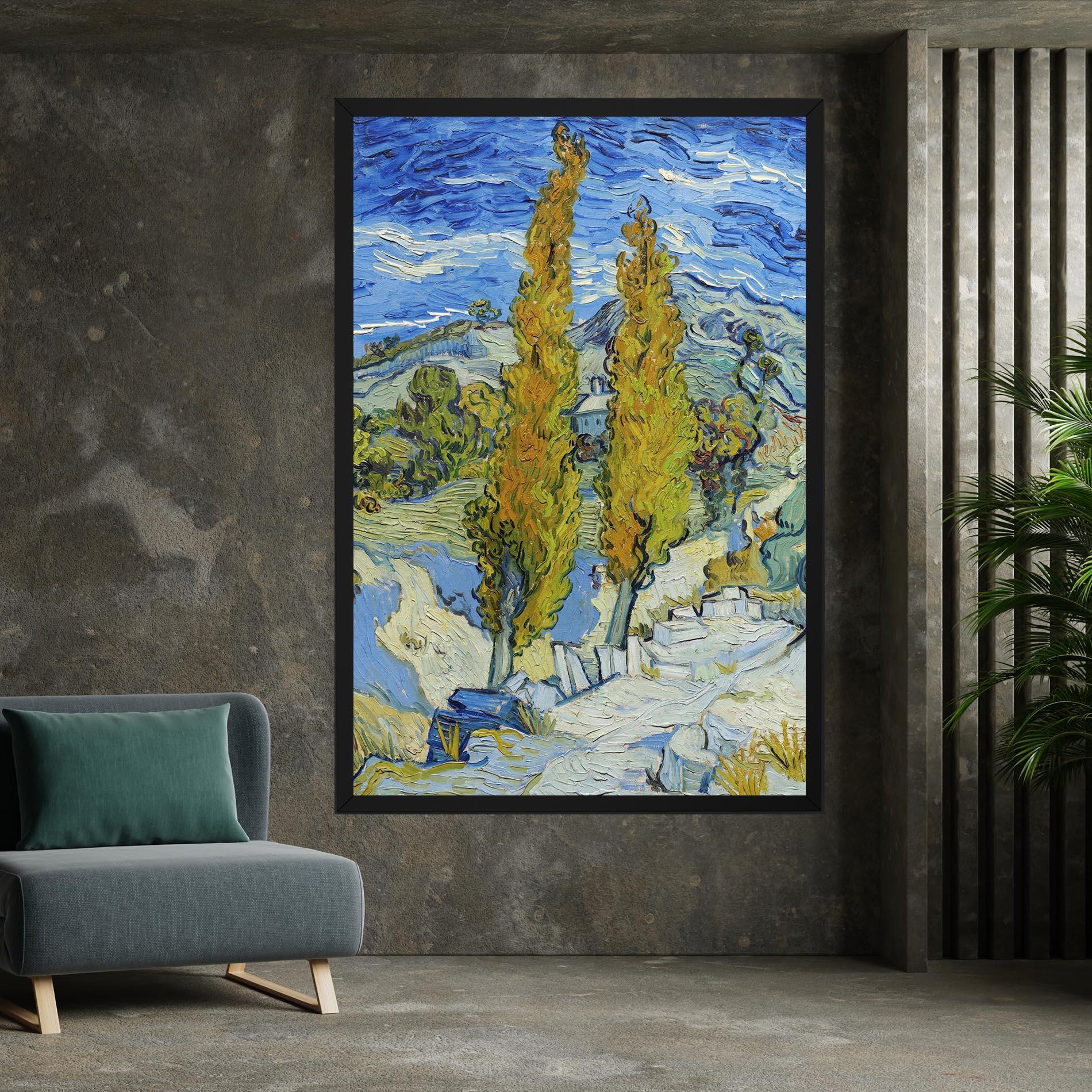 Tablou Canvas Poplars At Saint Remy mockup 7