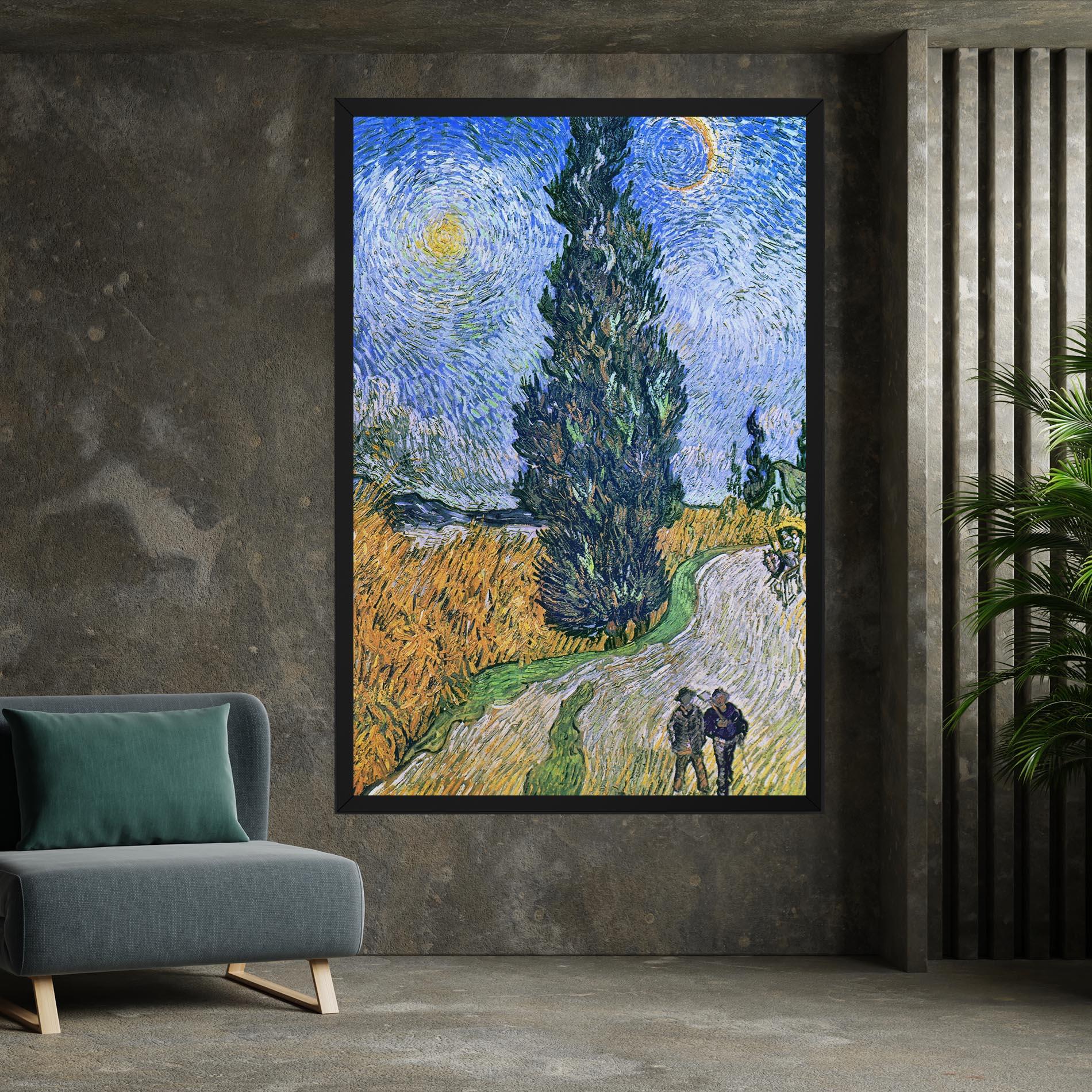 Tablou Canvas Road With Cypress mockup 7