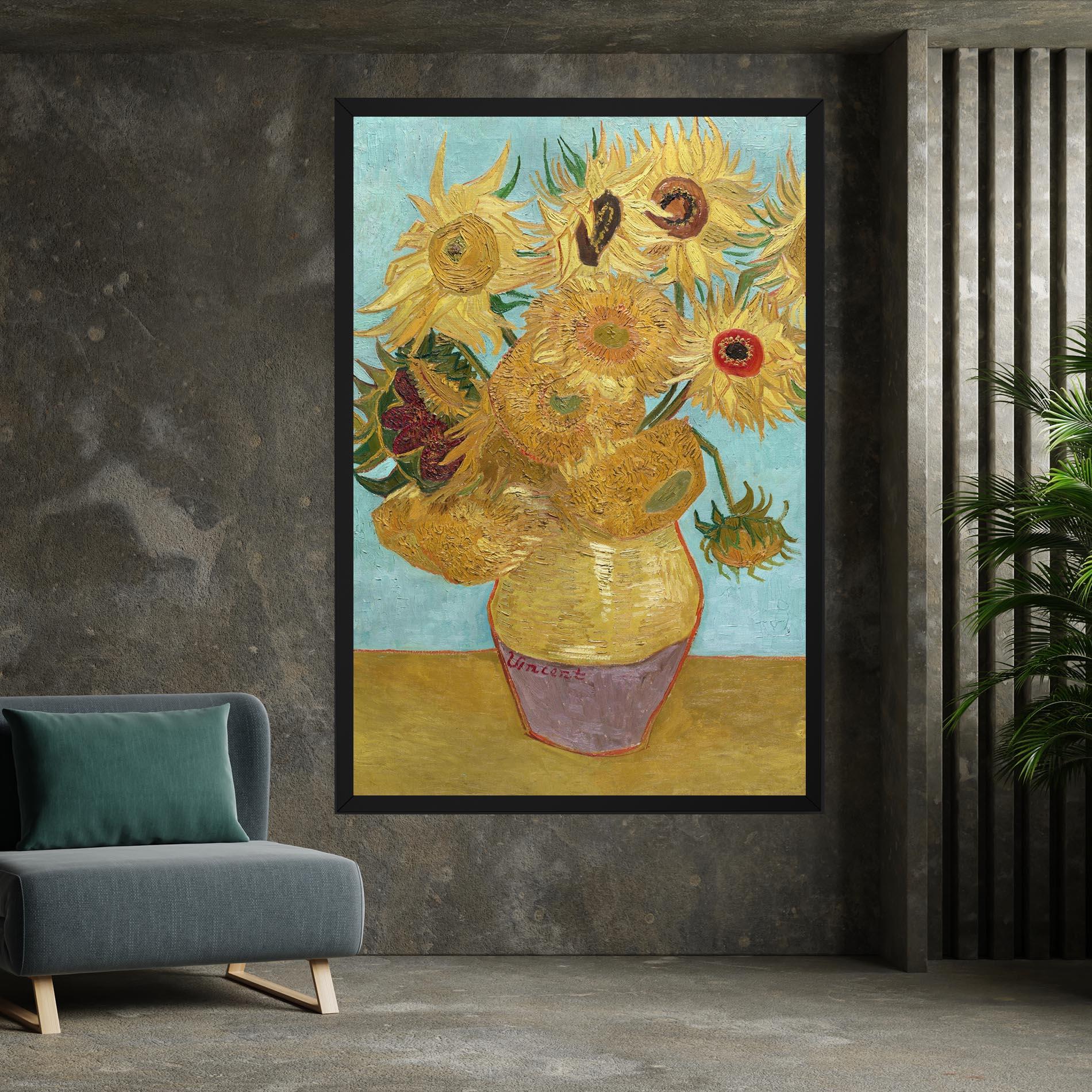 Tablou Canvas Twelve Sunflowers mockup 7