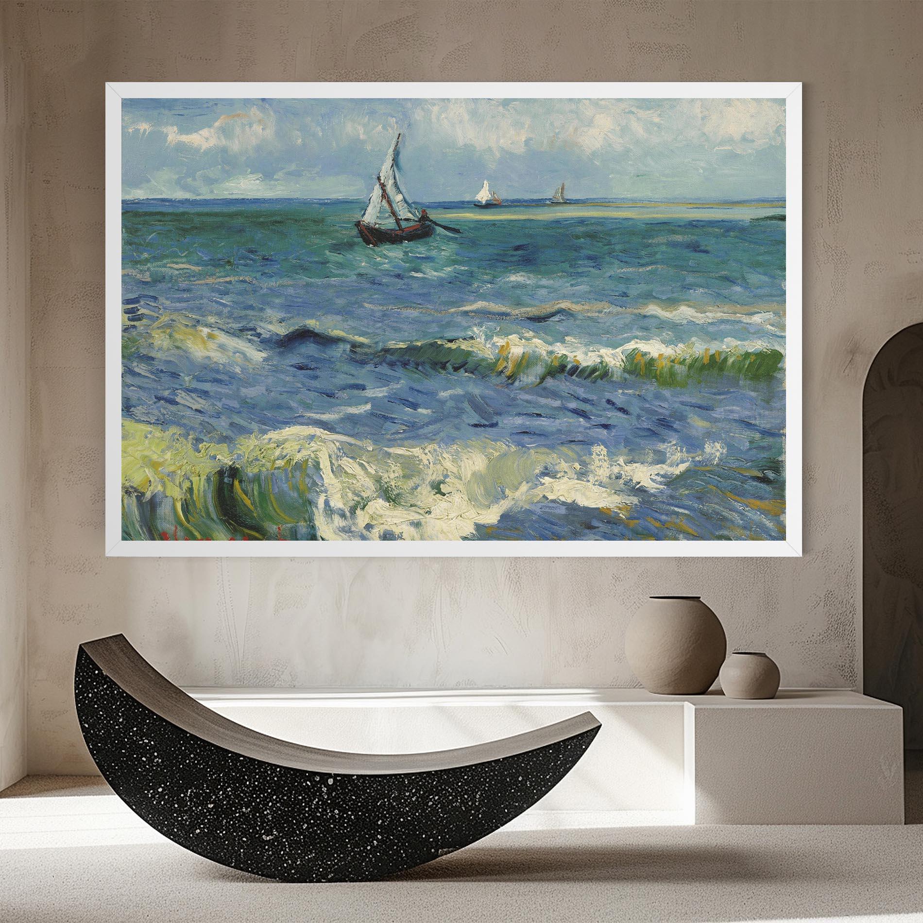 Tablou Canvas Zeegezicht Saintes Maries mockup 8