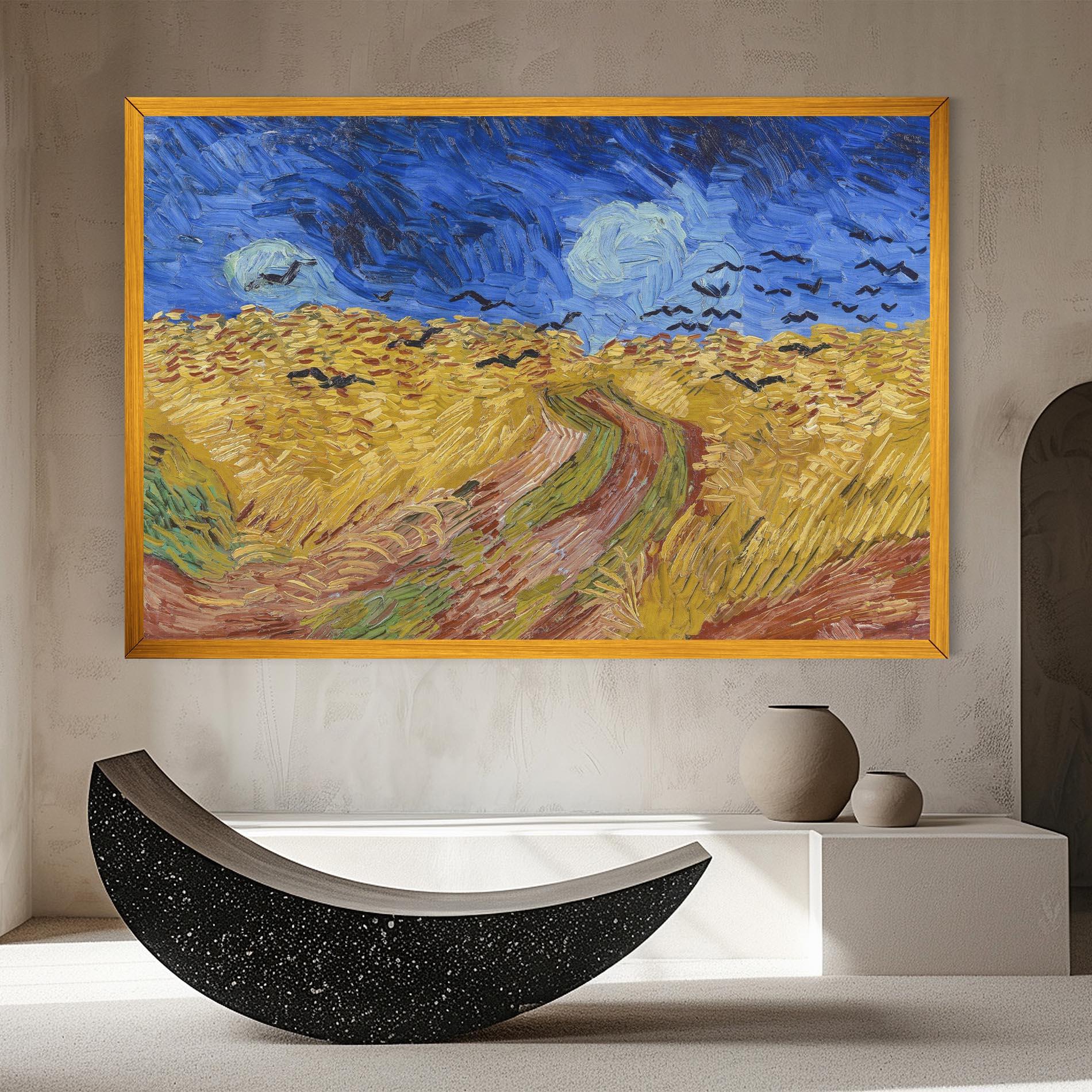 Tablou Canvas Wheatfield Crows mockup 8