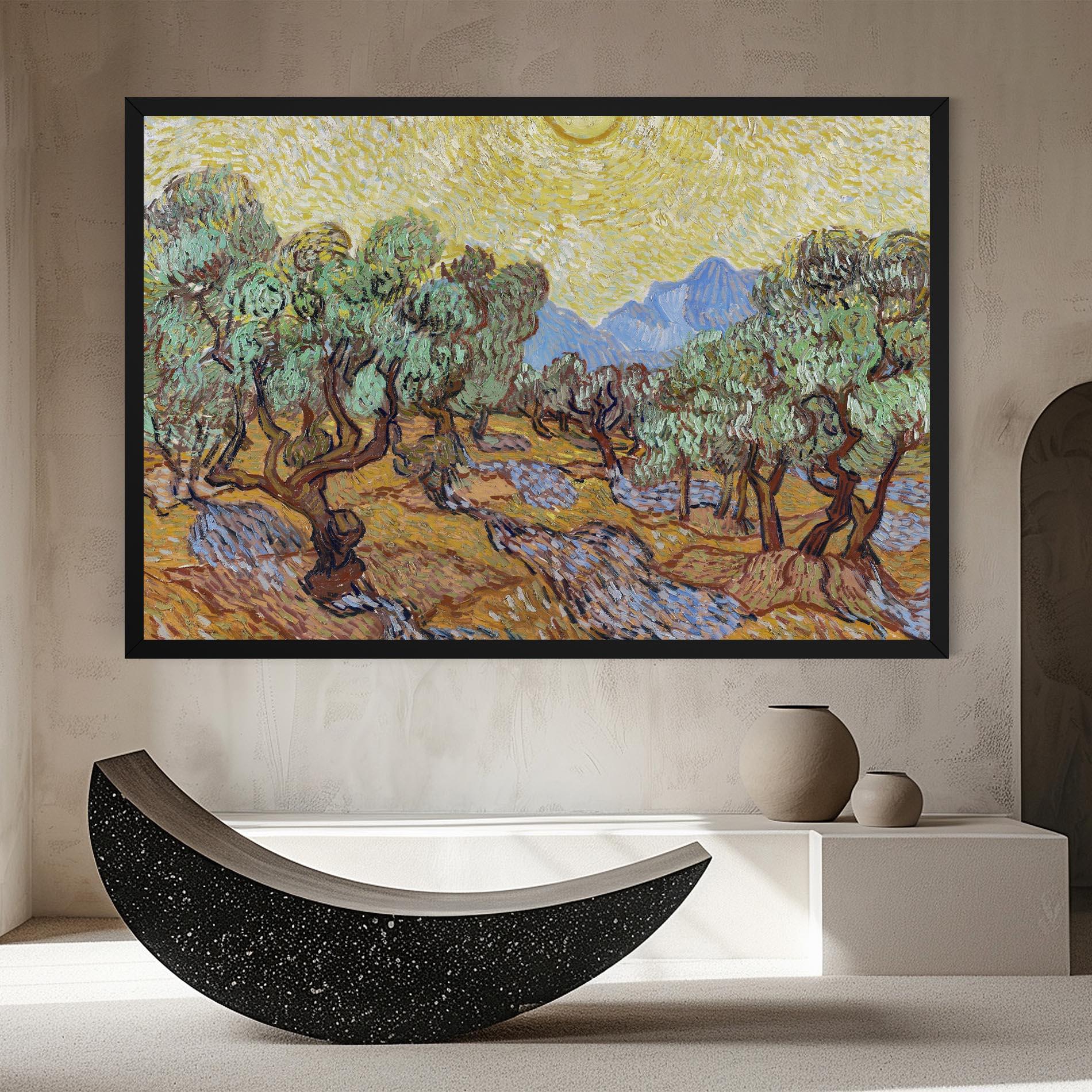Tablou Canvas Gogh Olive Trees mockup 8