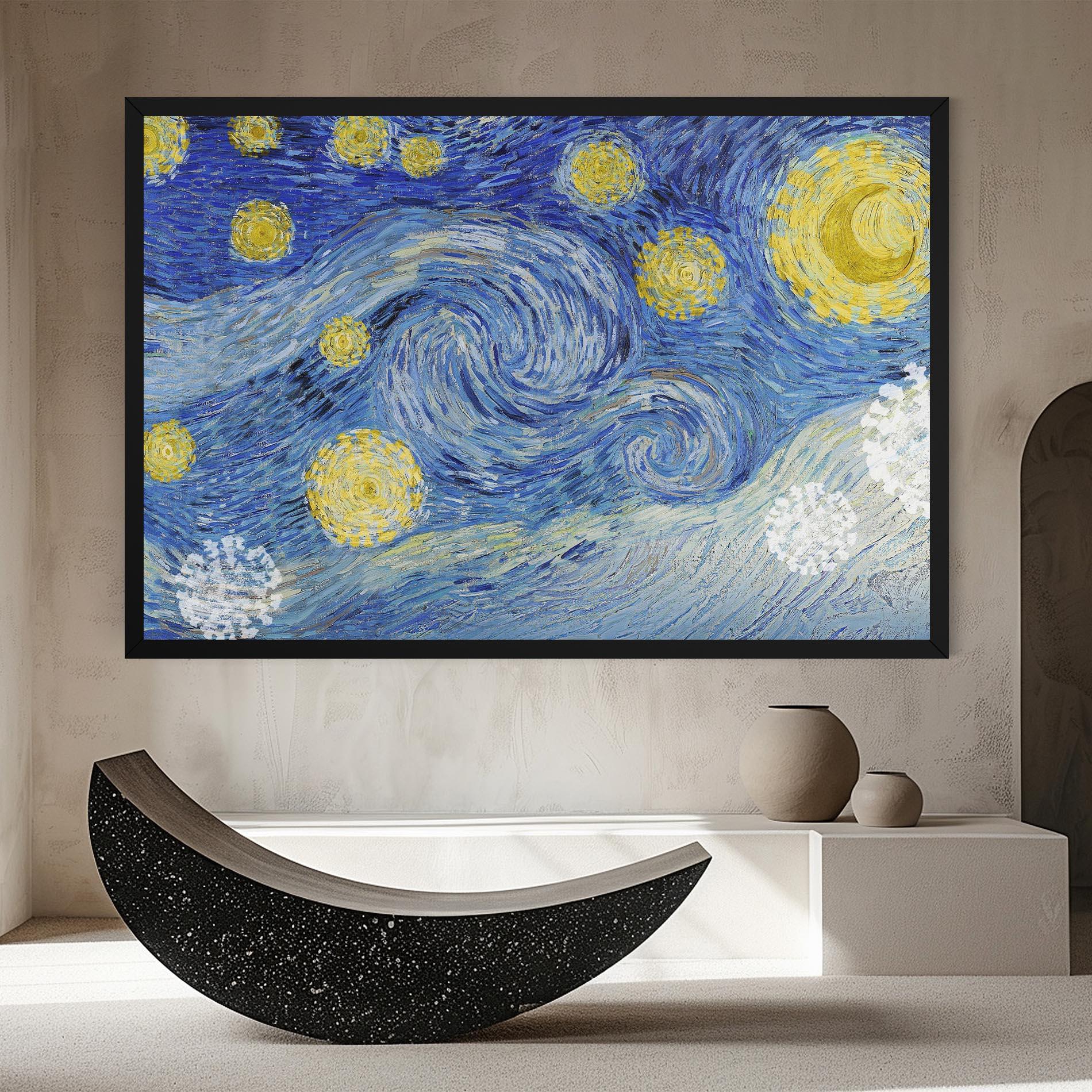 Tablou Canvas Van Gogh Starry Night mockup 8
