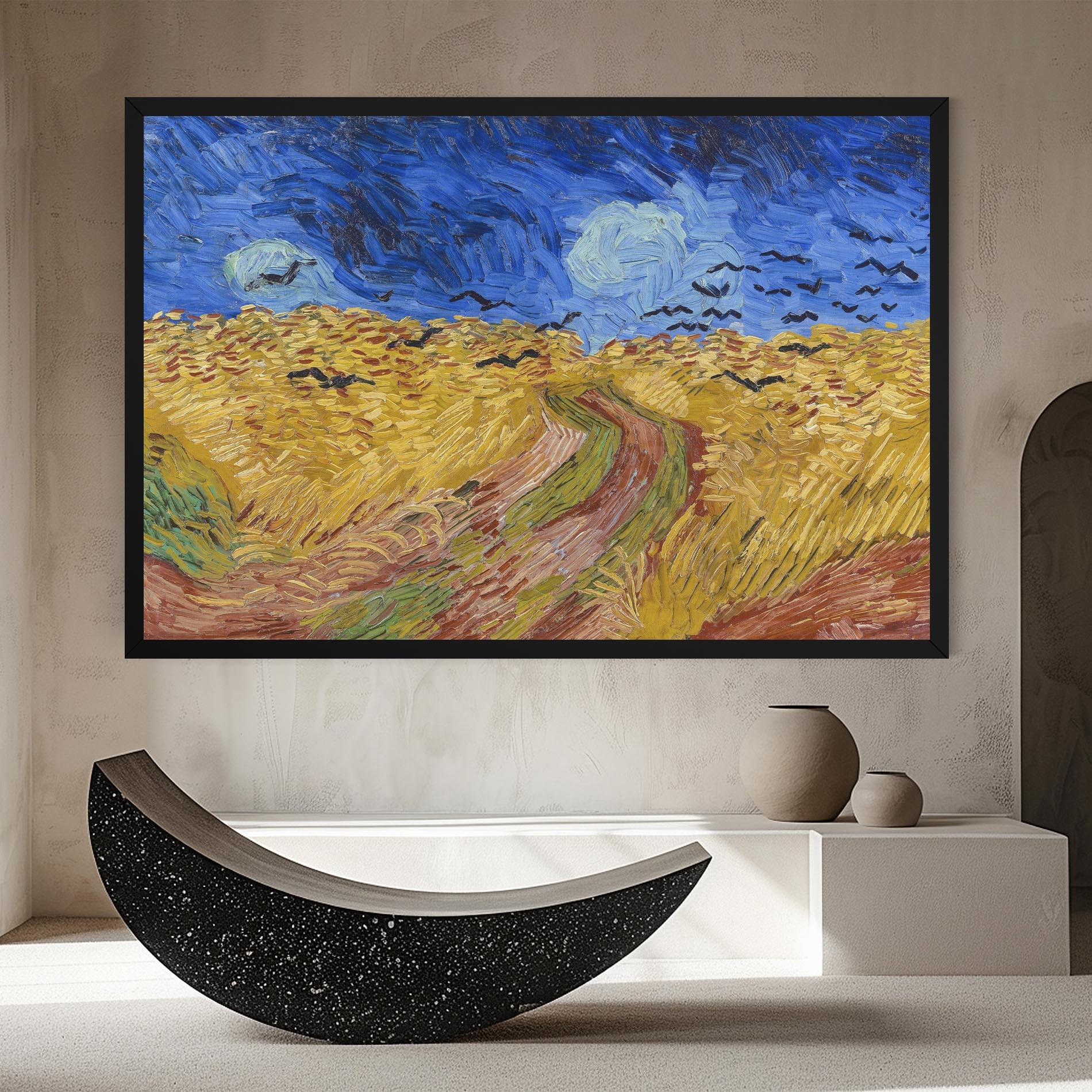 Tablou Canvas Wheatfield Crows mockup 8