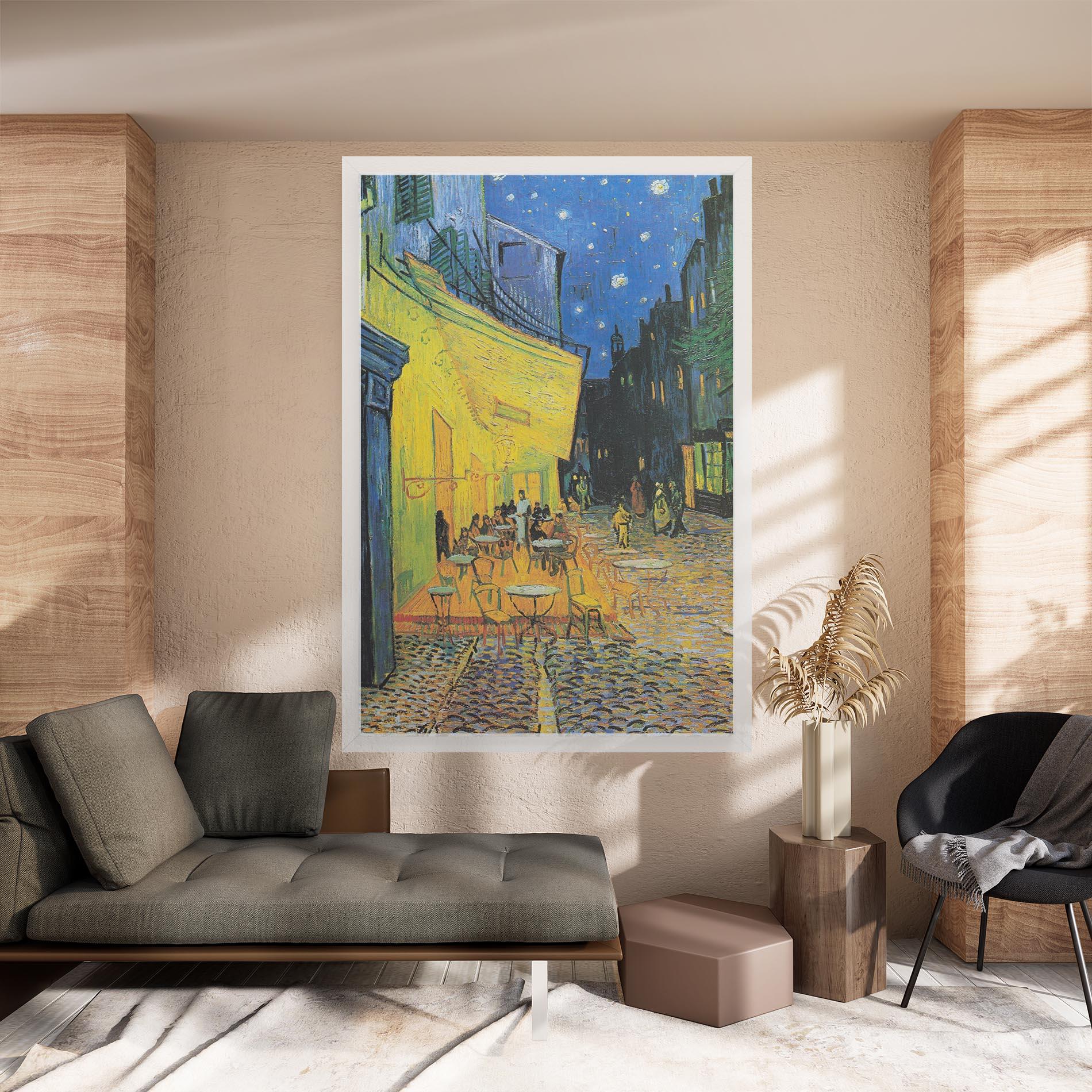 Tablou Canvas Cafe Terrace At Night mockup 8