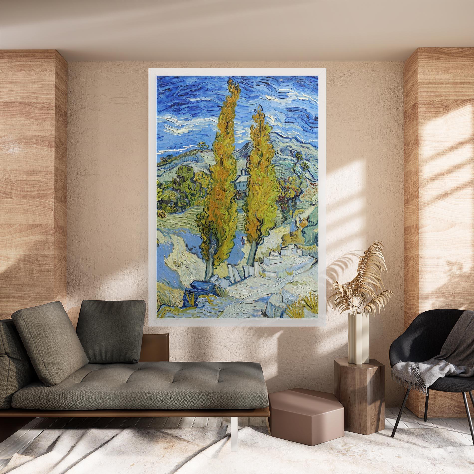 Tablou Canvas Poplars At Saint Remy mockup 8