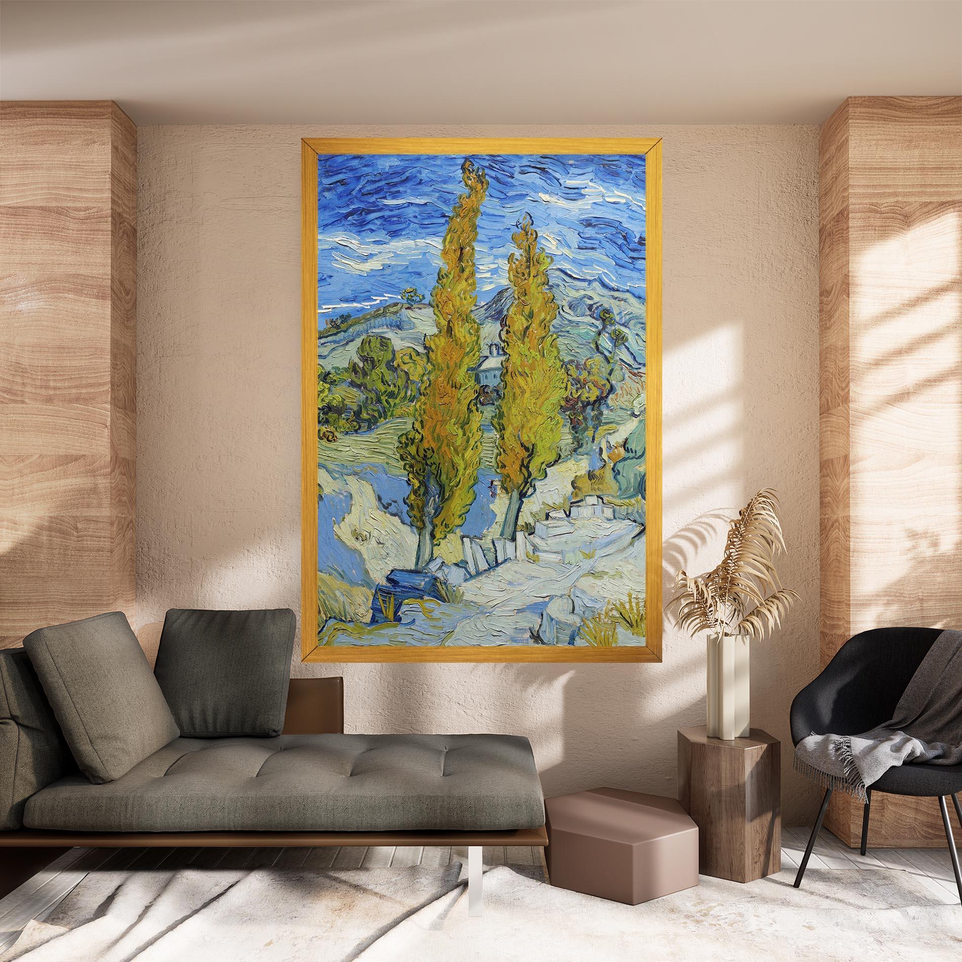 Tablou Canvas Poplars At Saint Remy mockup 8