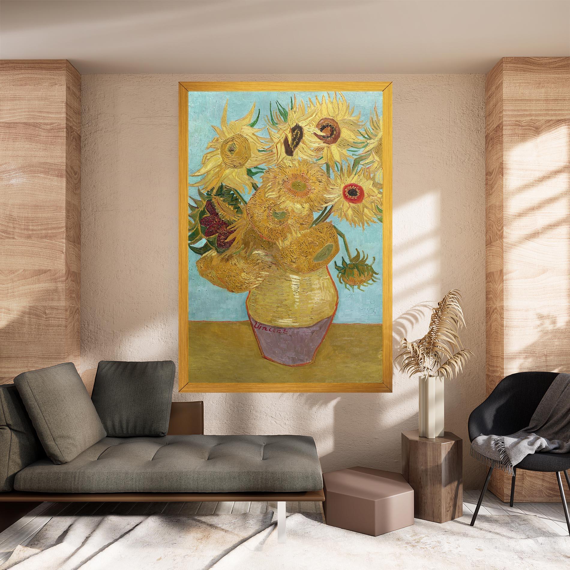 Tablou Canvas Twelve Sunflowers mockup 8