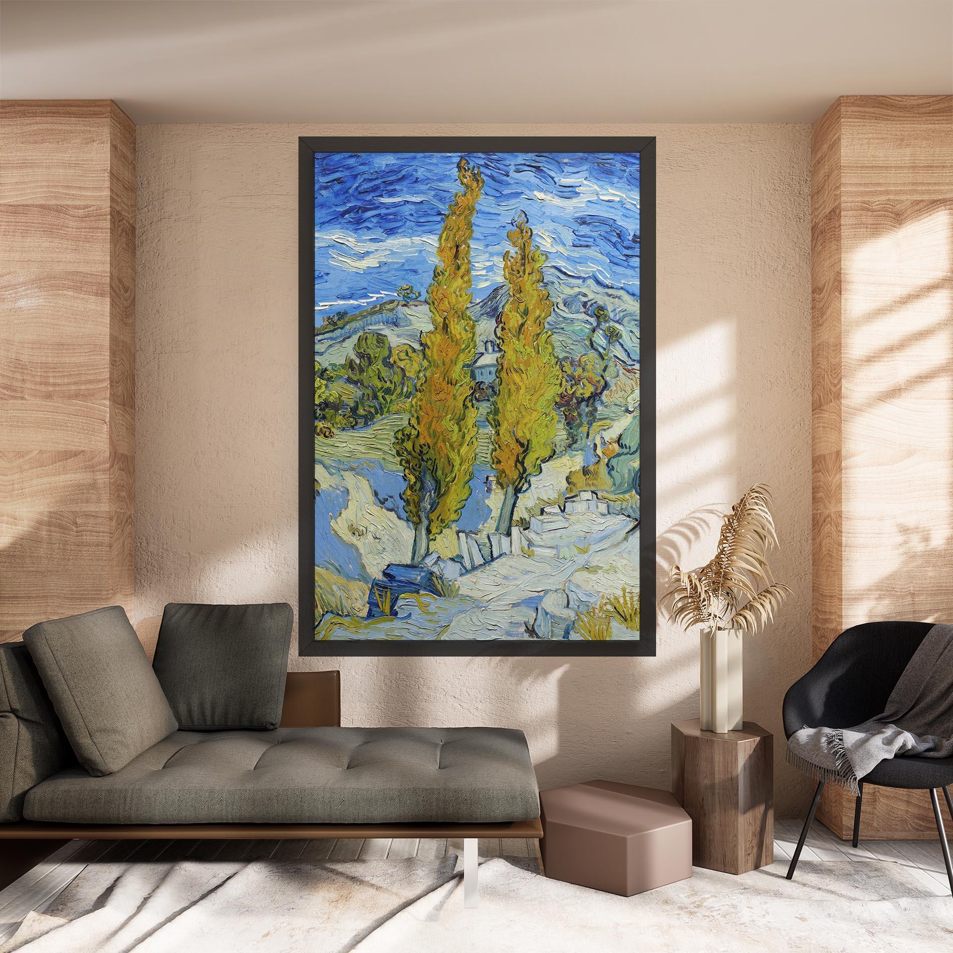Tablou Canvas Poplars At Saint Remy mockup 8
