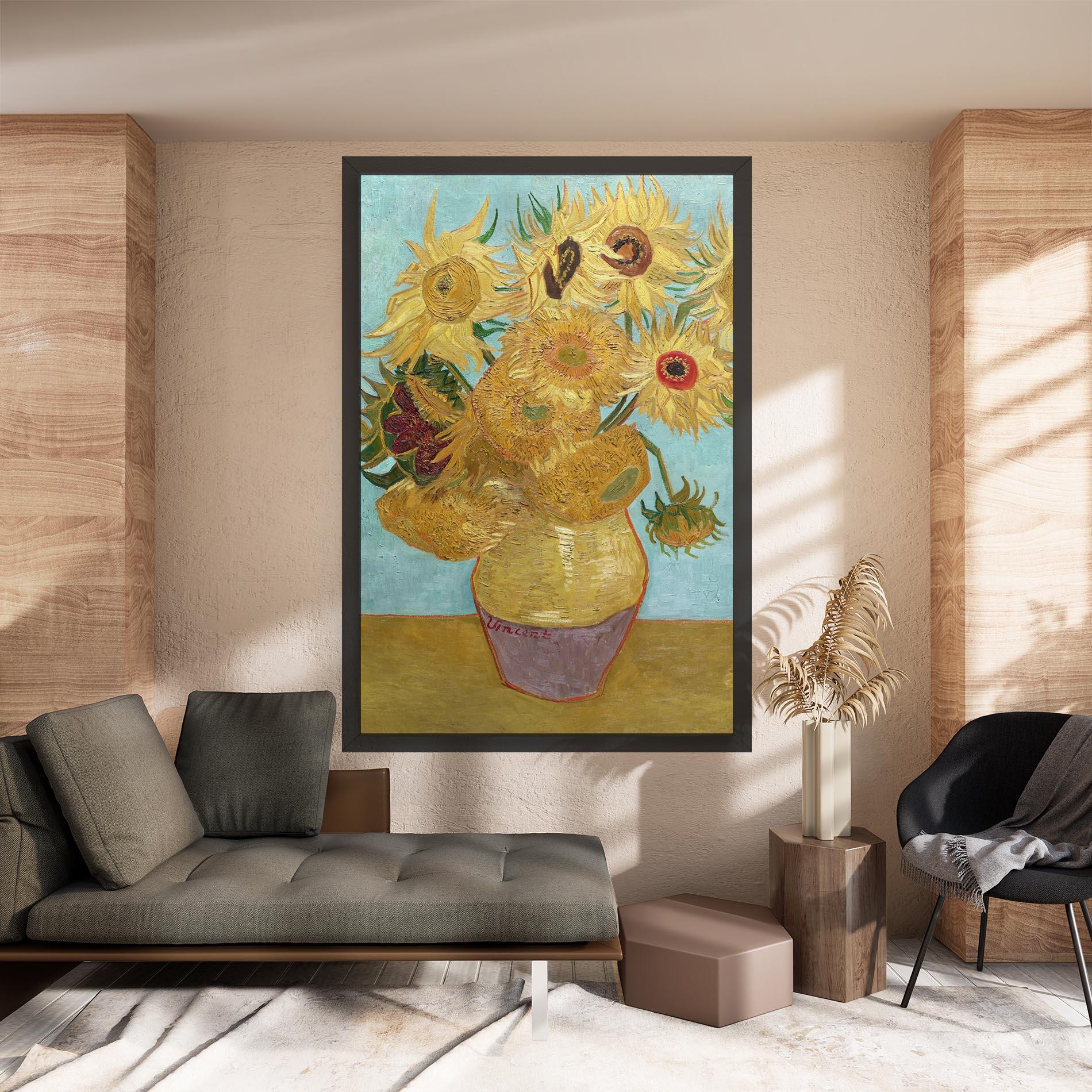 Tablou Canvas Twelve Sunflowers mockup 8