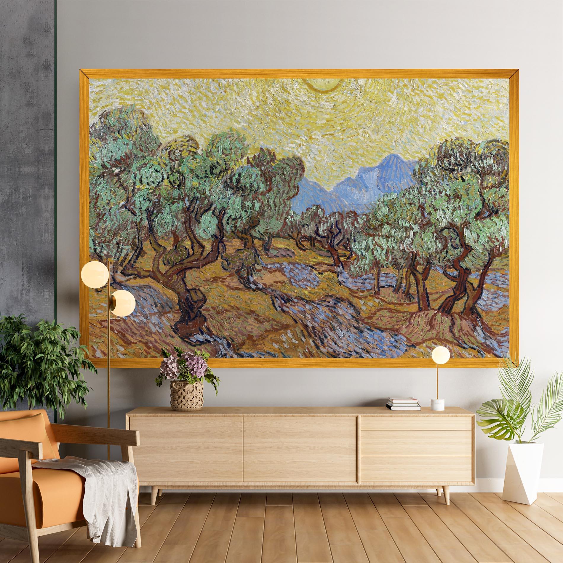 Tablou Canvas Gogh Olive Trees mockup 9