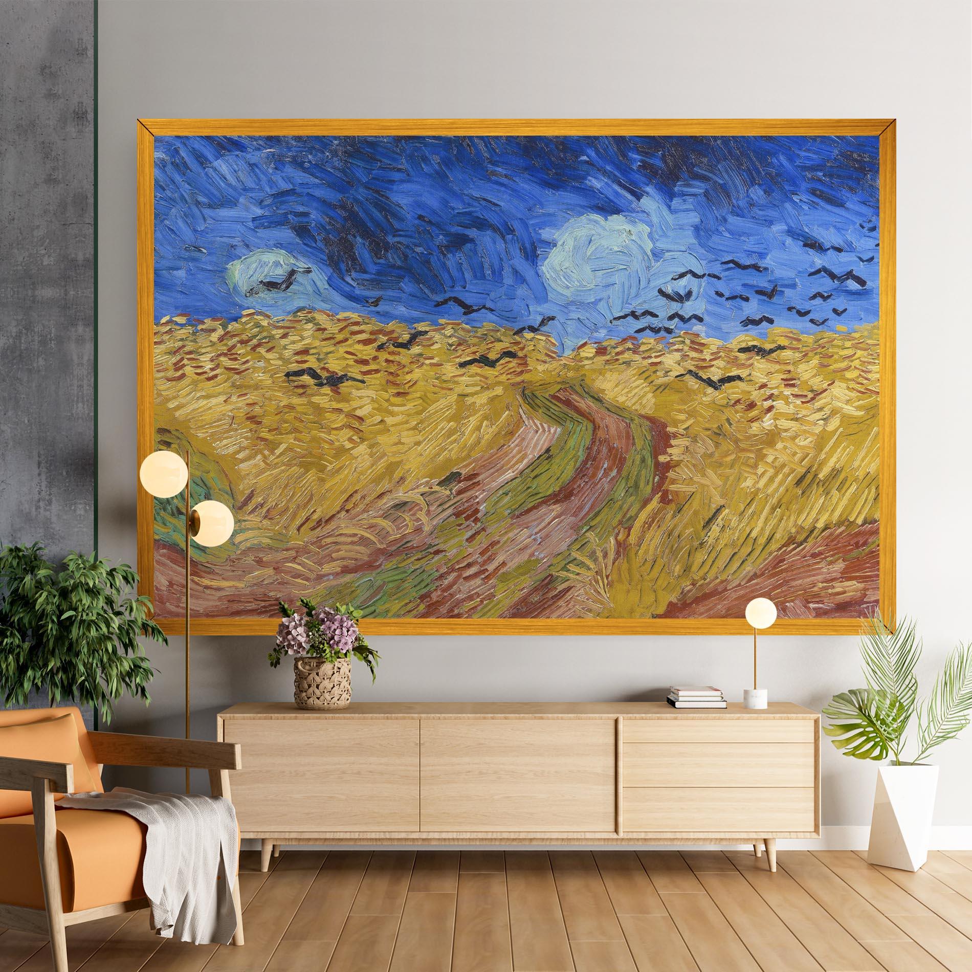 Tablou Canvas Wheatfield Crows mockup 9