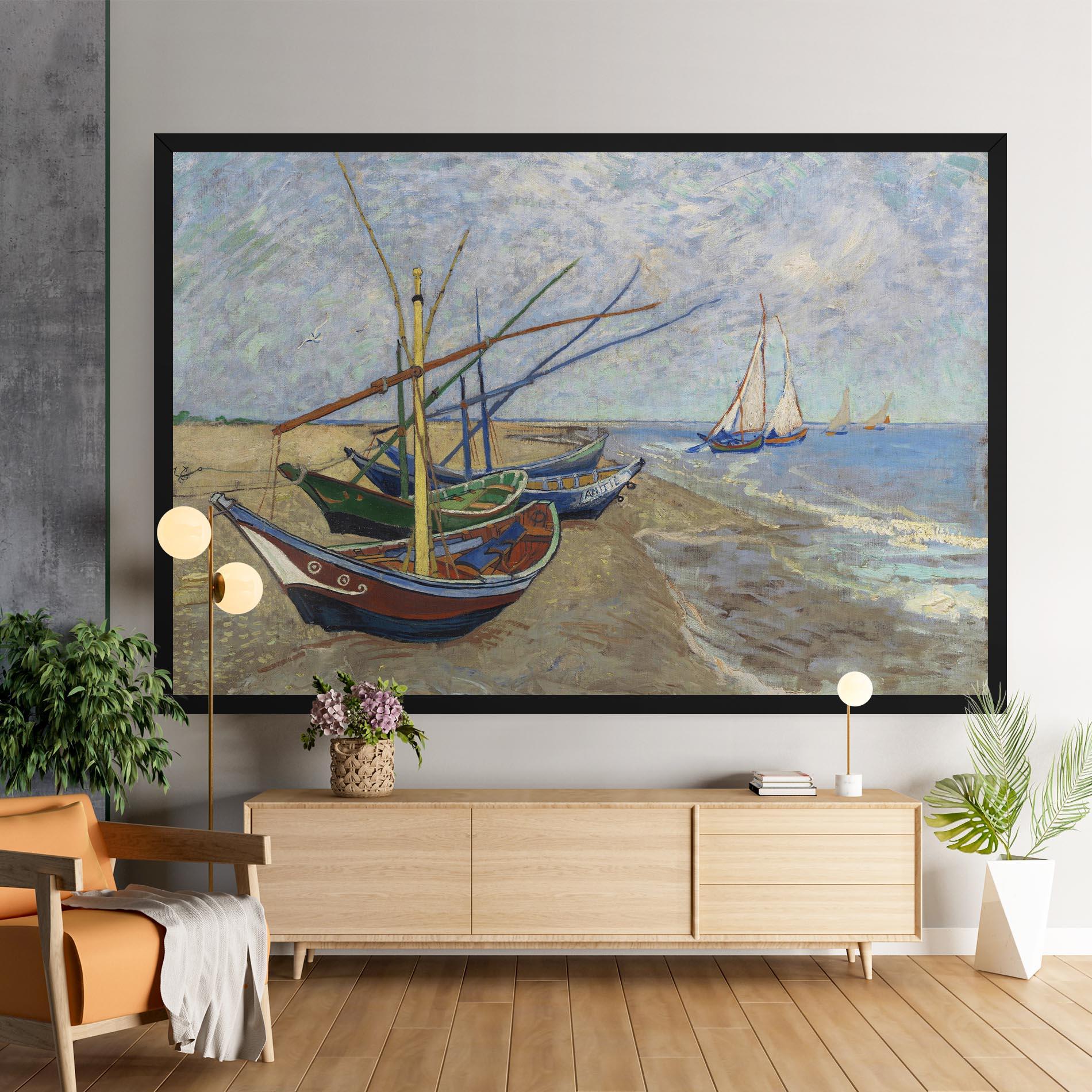 Tablou Canvas Boats Beach mockup 9