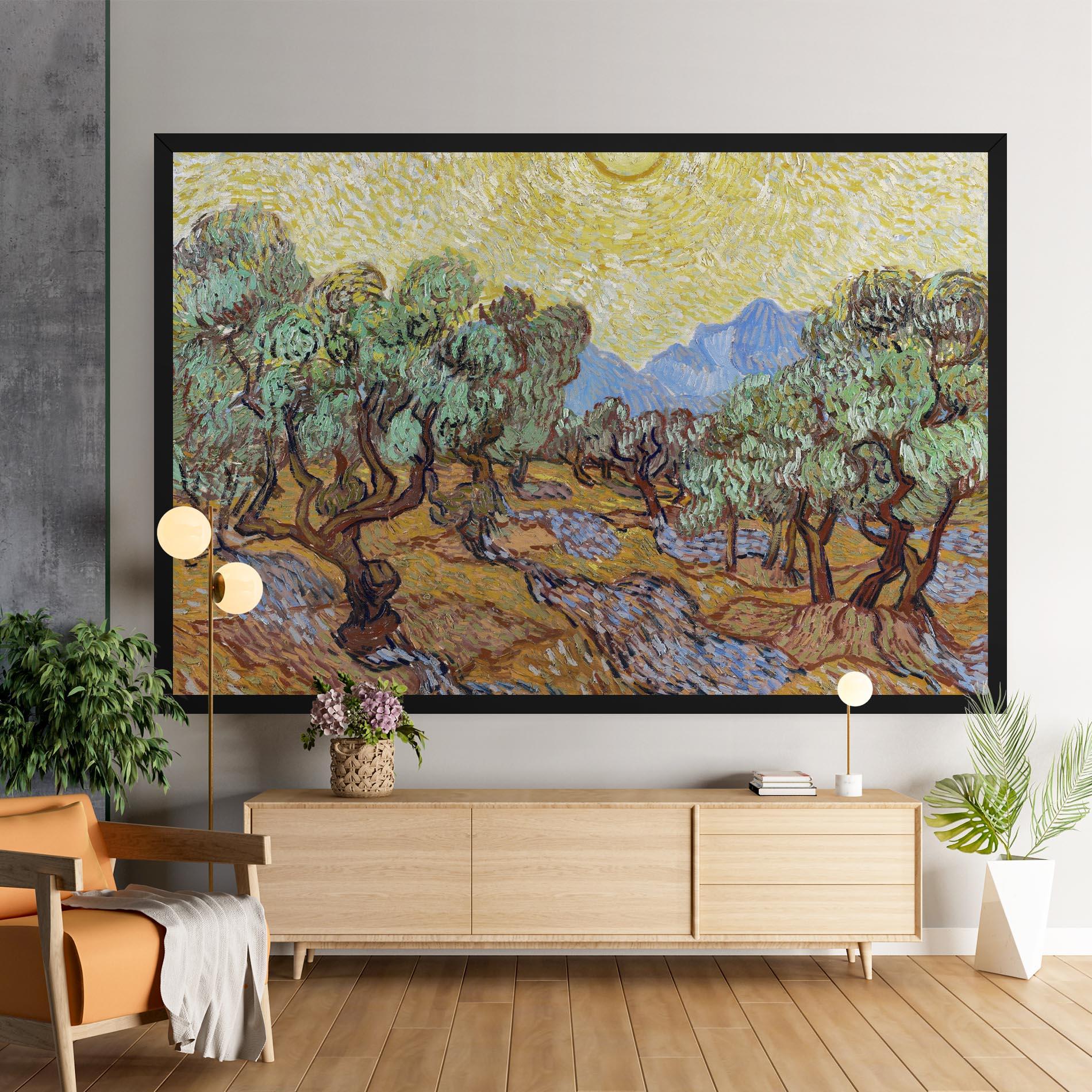 Tablou Canvas Gogh Olive Trees mockup 9