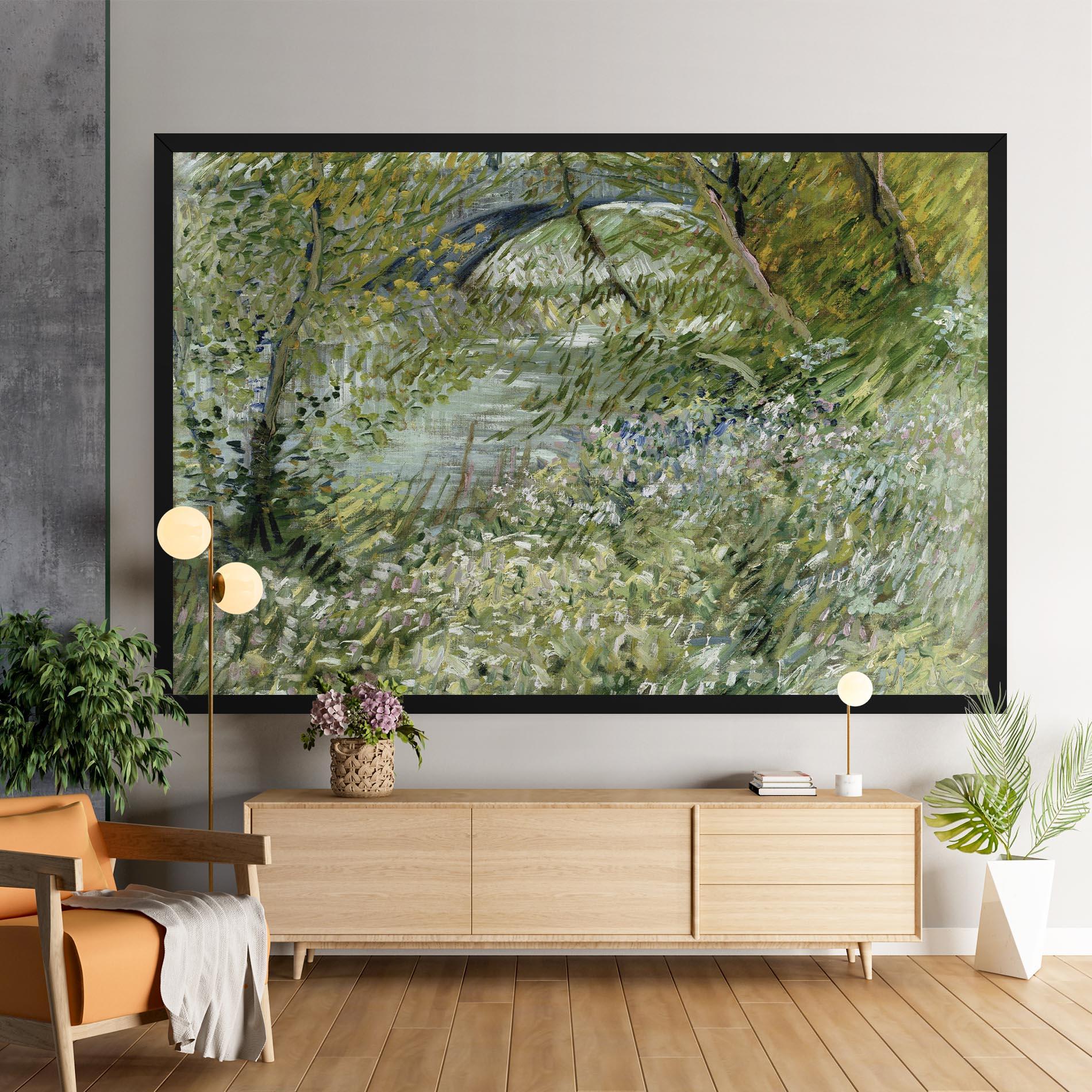 Tablou Canvas River Bank Springtime mockup 9
