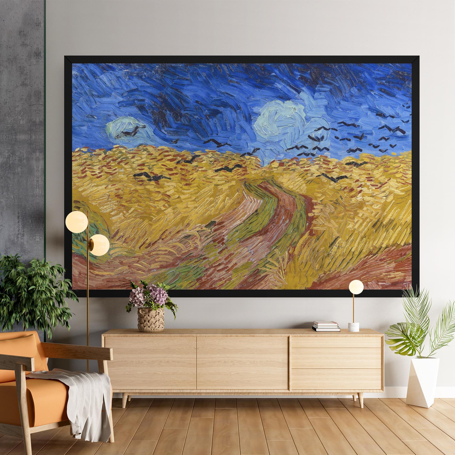 Tablou Canvas Wheatfield Crows mockup 9