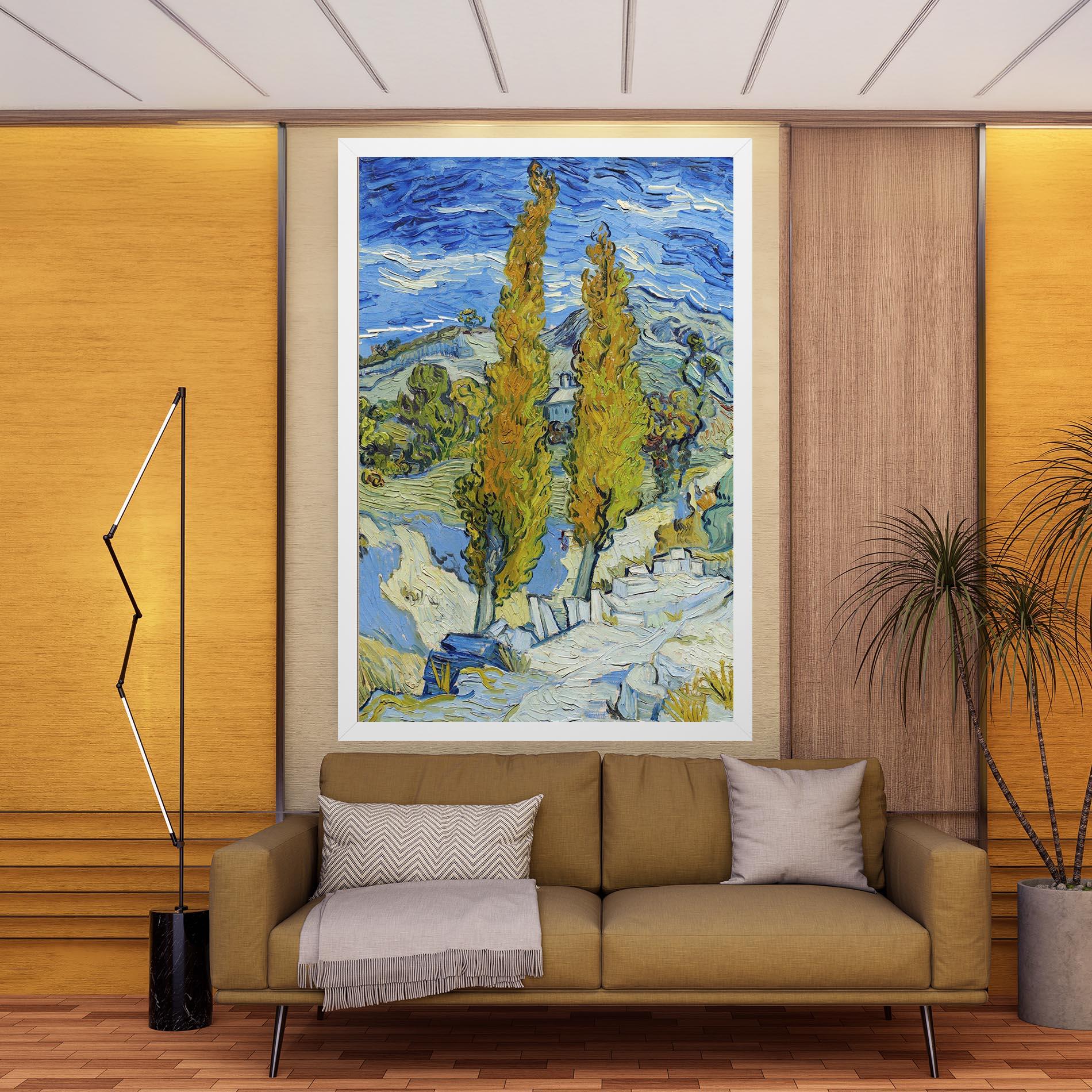 Tablou Canvas Poplars At Saint Remy mockup 9