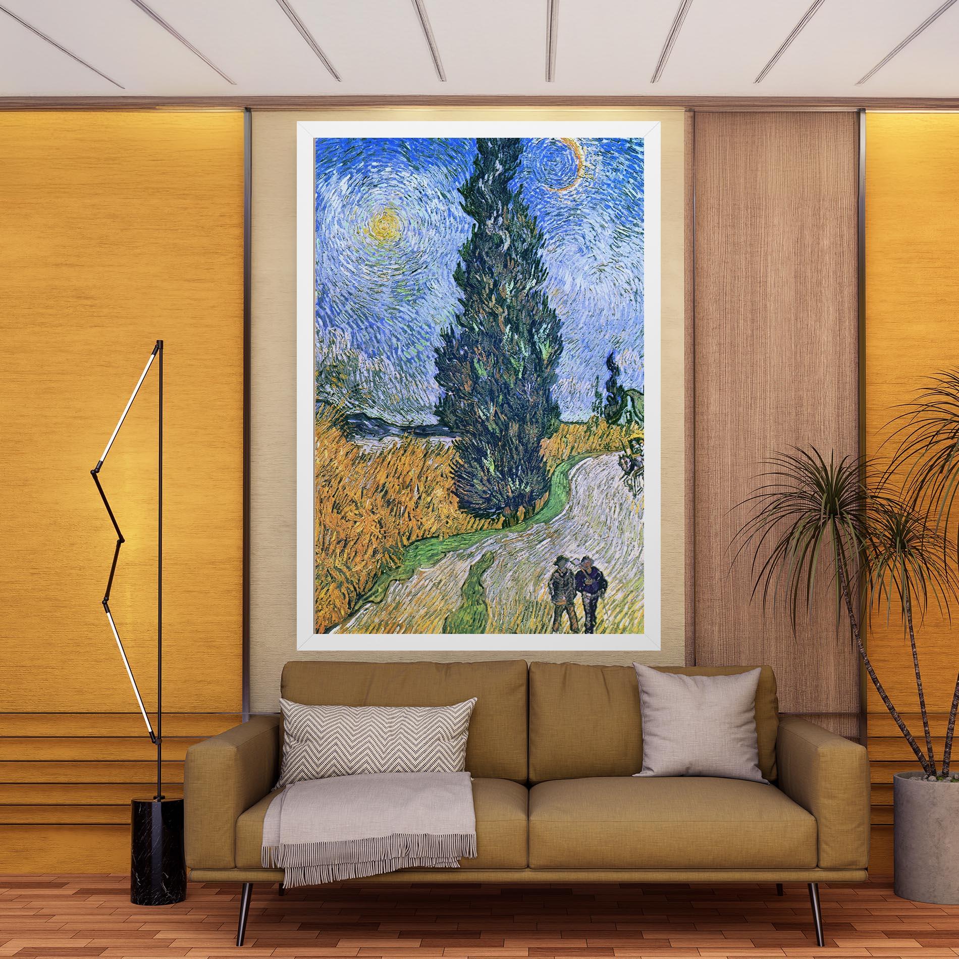 Tablou Canvas Road With Cypress mockup 9