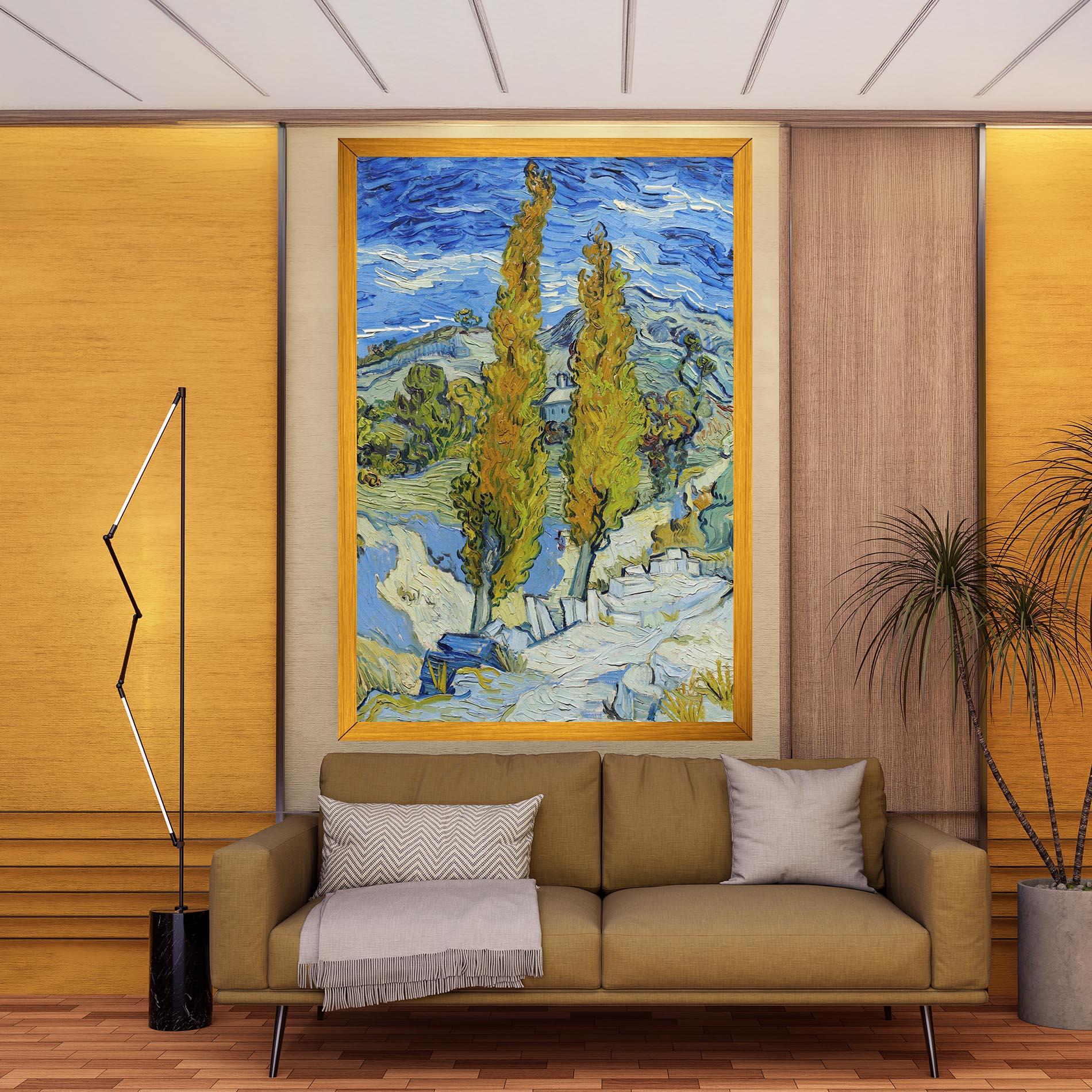 Tablou Canvas Poplars At Saint Remy mockup 9